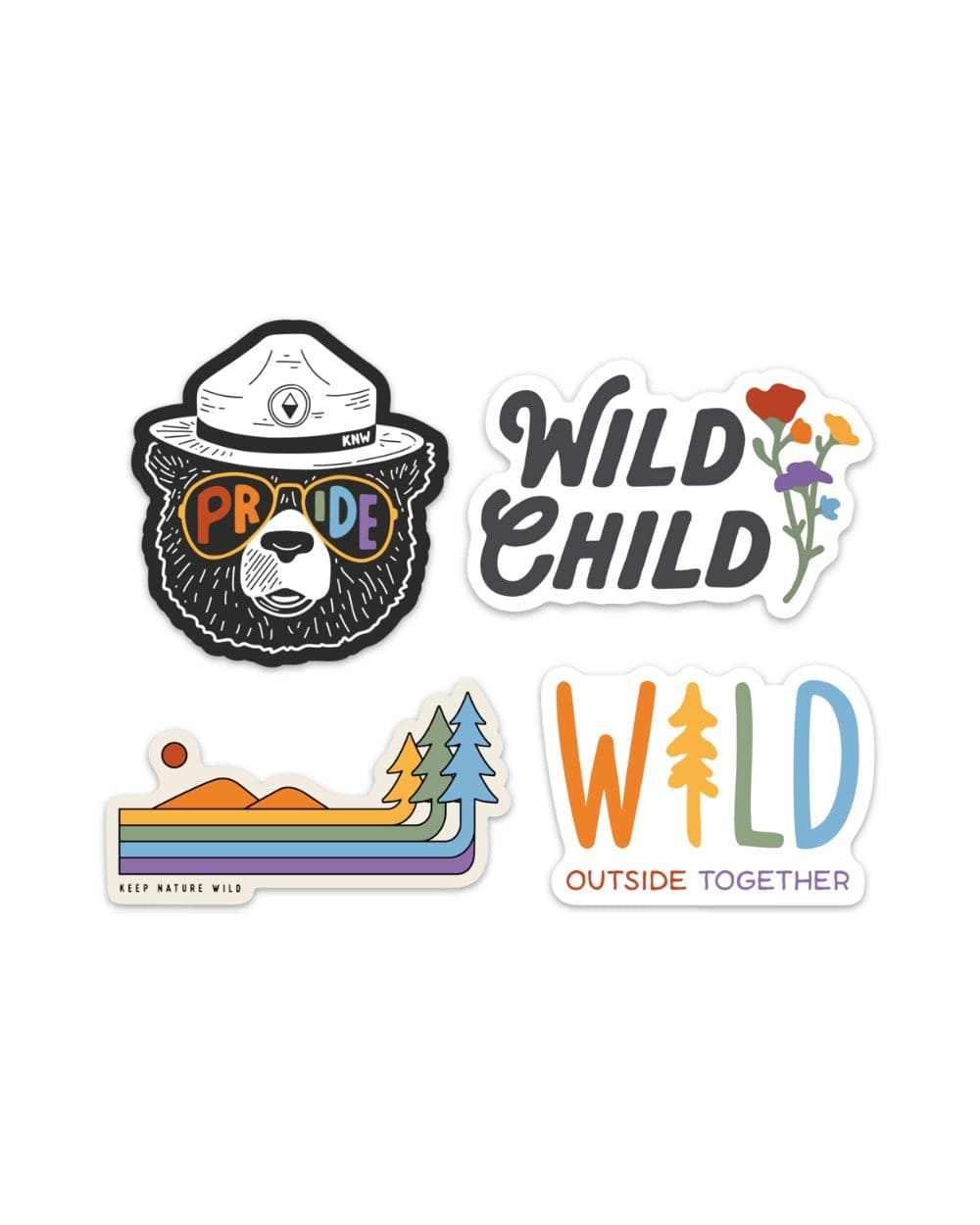 Keep Nature Wild Sticker Pride Stickers (4-Pack)