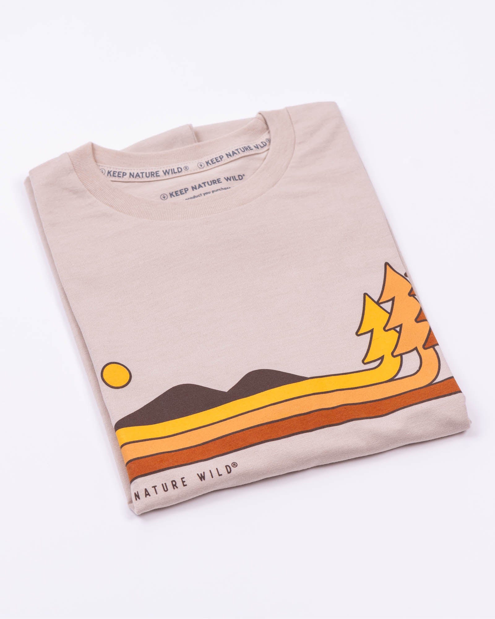 Keep Nature Wild Tee Retro Pines Unisex Tee | Heather Tan
