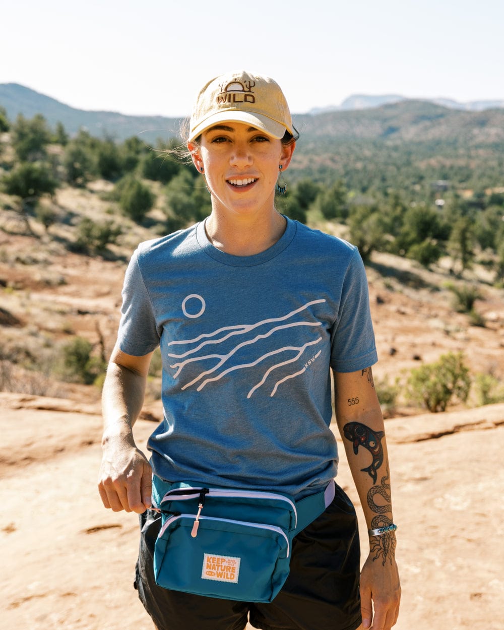 Keep Nature Wild Rising Sun Unisex Tee | Slate Blue