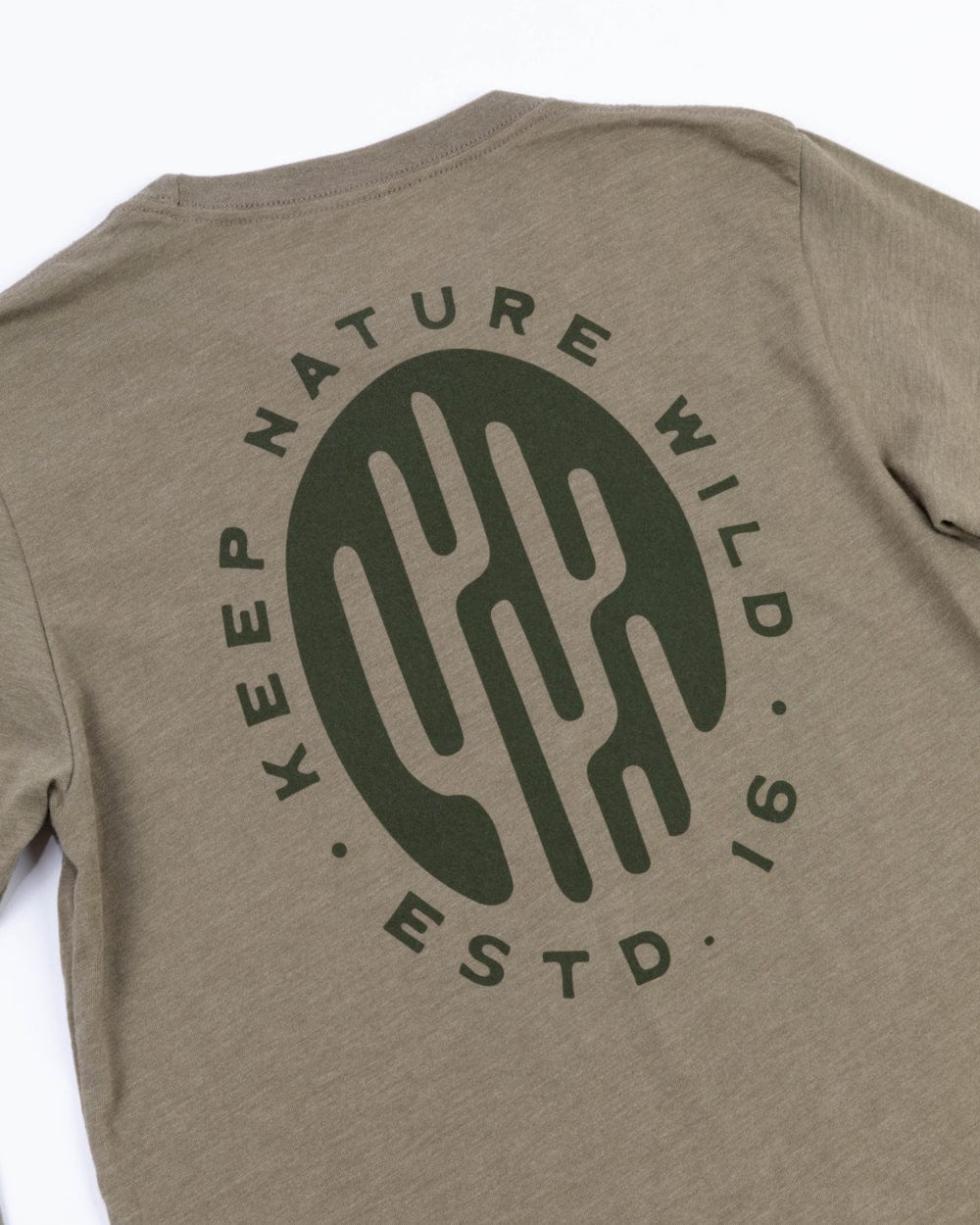 Keep Nature Wild Long Sleeve Saguaro Badge Unisex Long Sleeve | Olive