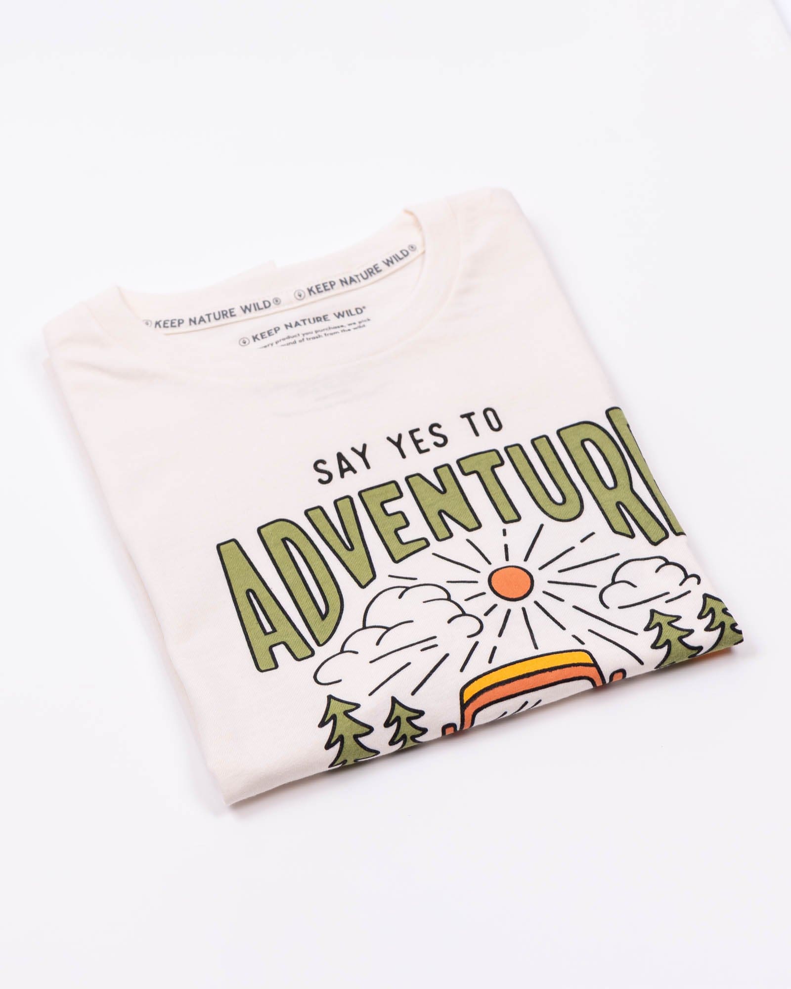 Keep Nature Wild Tee Say Yes to Adventure Unisex Tee | Natural