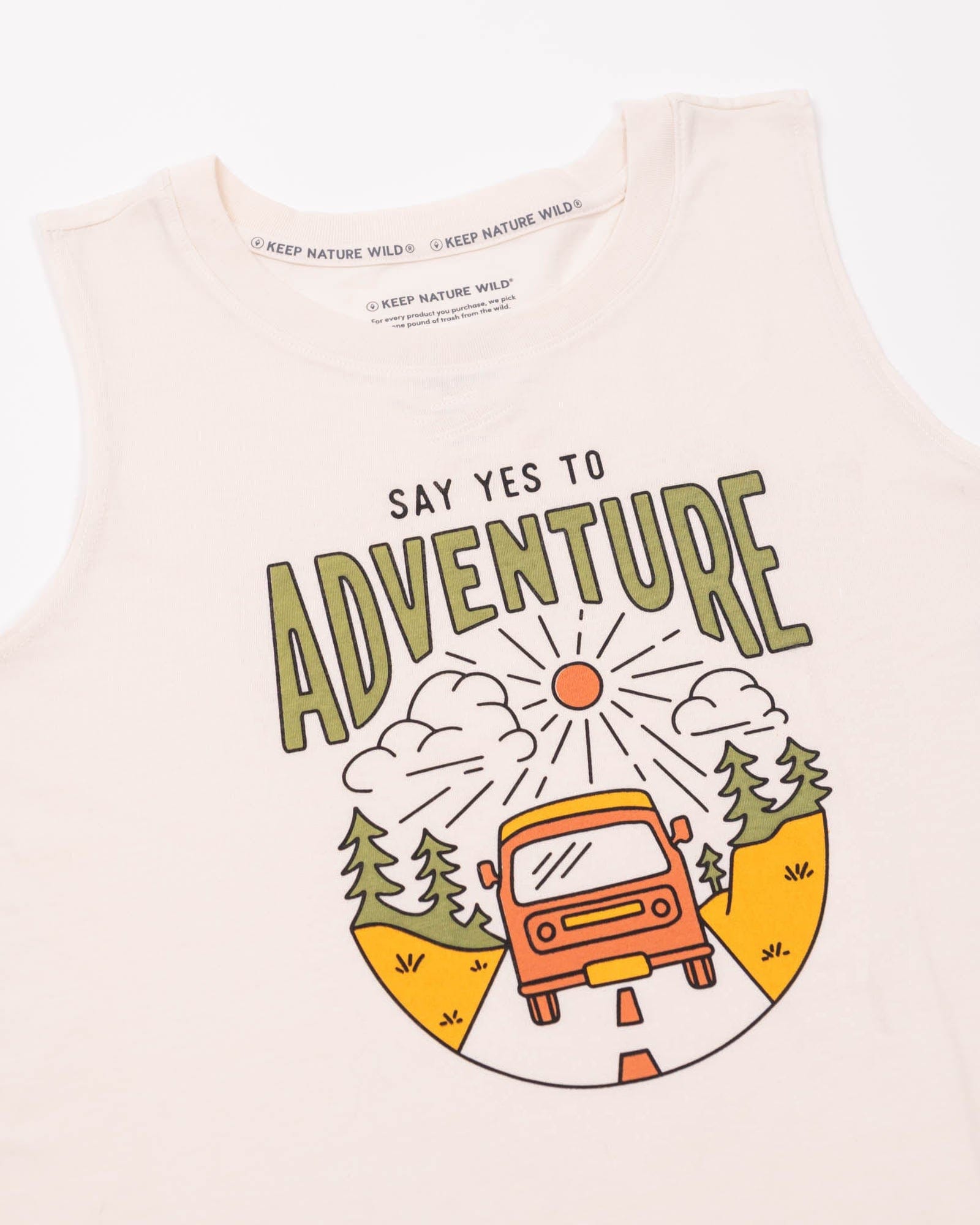 Keep Nature Wild Tank Say Yes to Adventure Women's Muscle Tank | Heather Natural