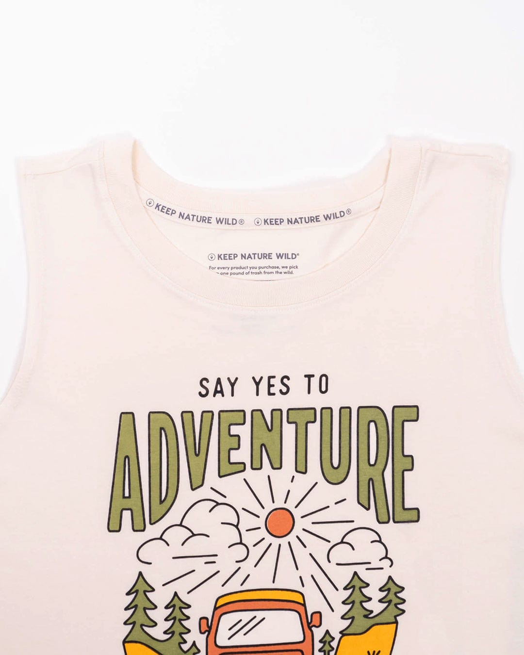 Keep Nature Wild Tank Say Yes to Adventure Women's Muscle Tank | Heather Natural