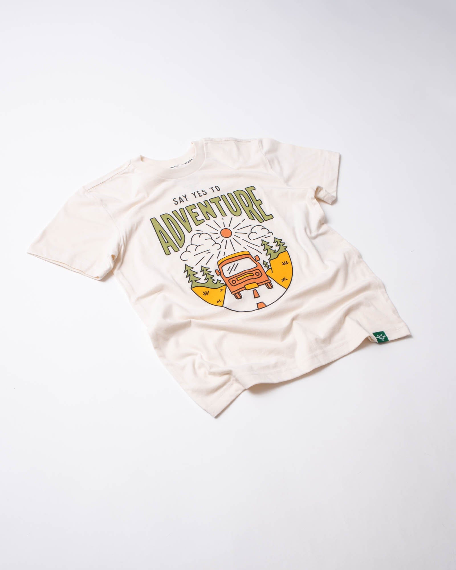 Keep Nature Wild Kids Say Yes to Adventure Youth Tee | Heather Natural