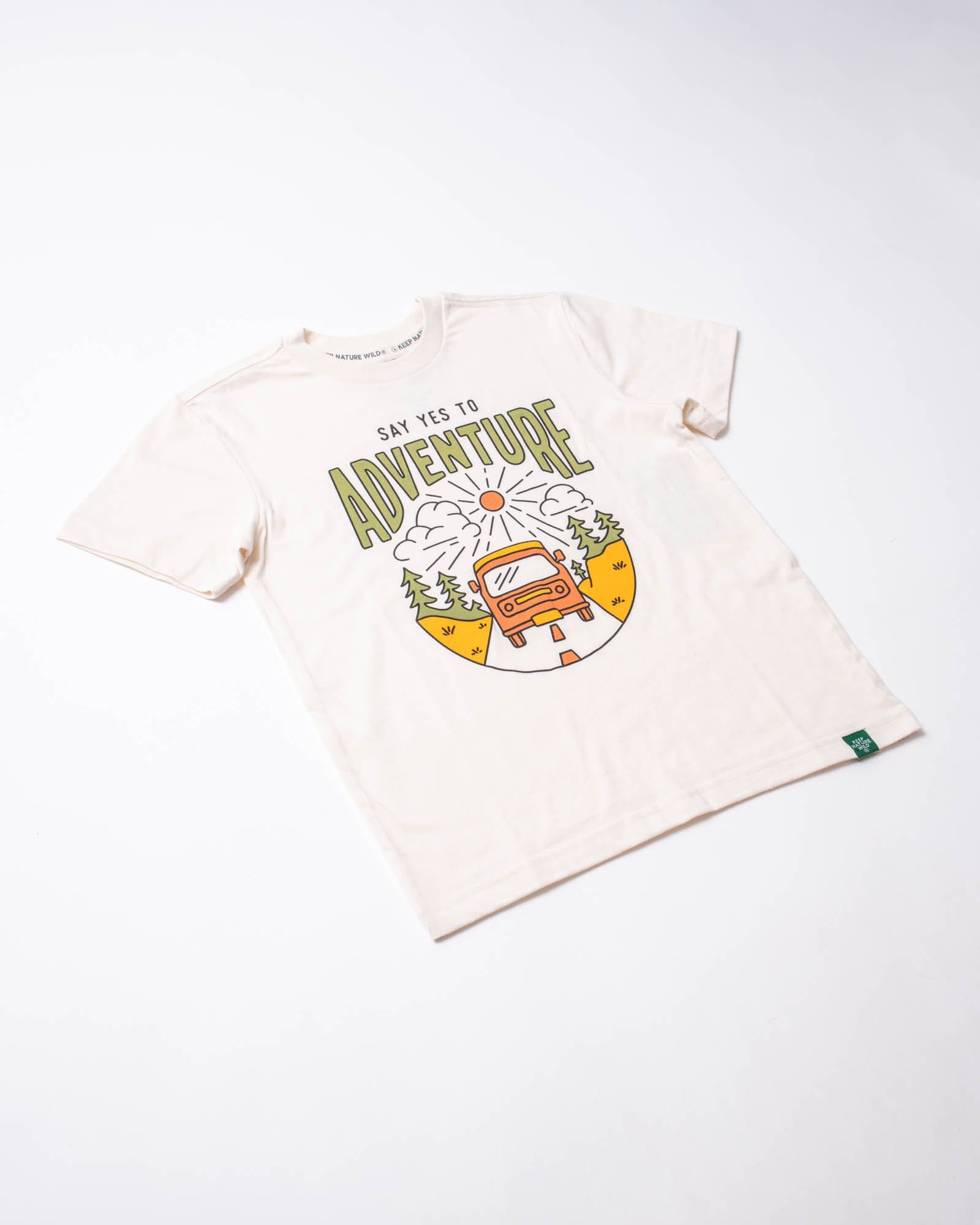 Keep Nature Wild Kids Say Yes to Adventure Youth Tee | Heather Natural