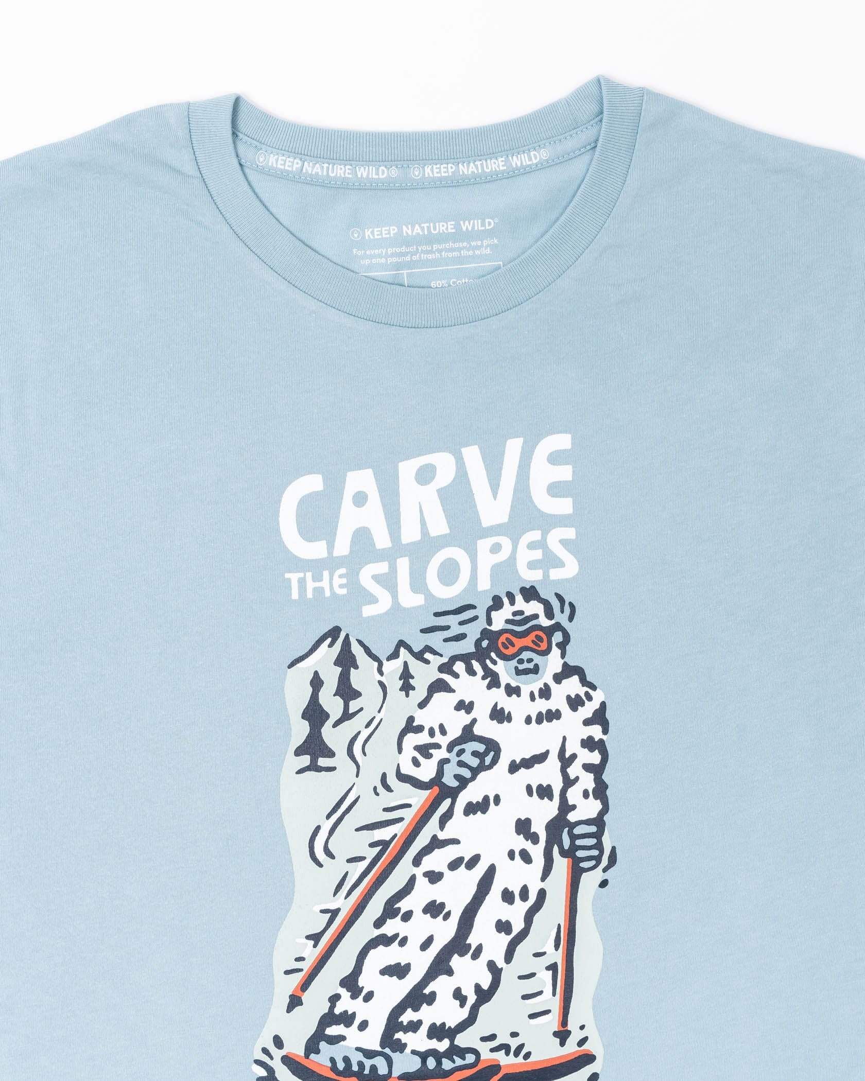 Keep Nature Wild Long Sleeve Skiing Sasquatch Unisex Long Sleeve Shirt | Morning Mist