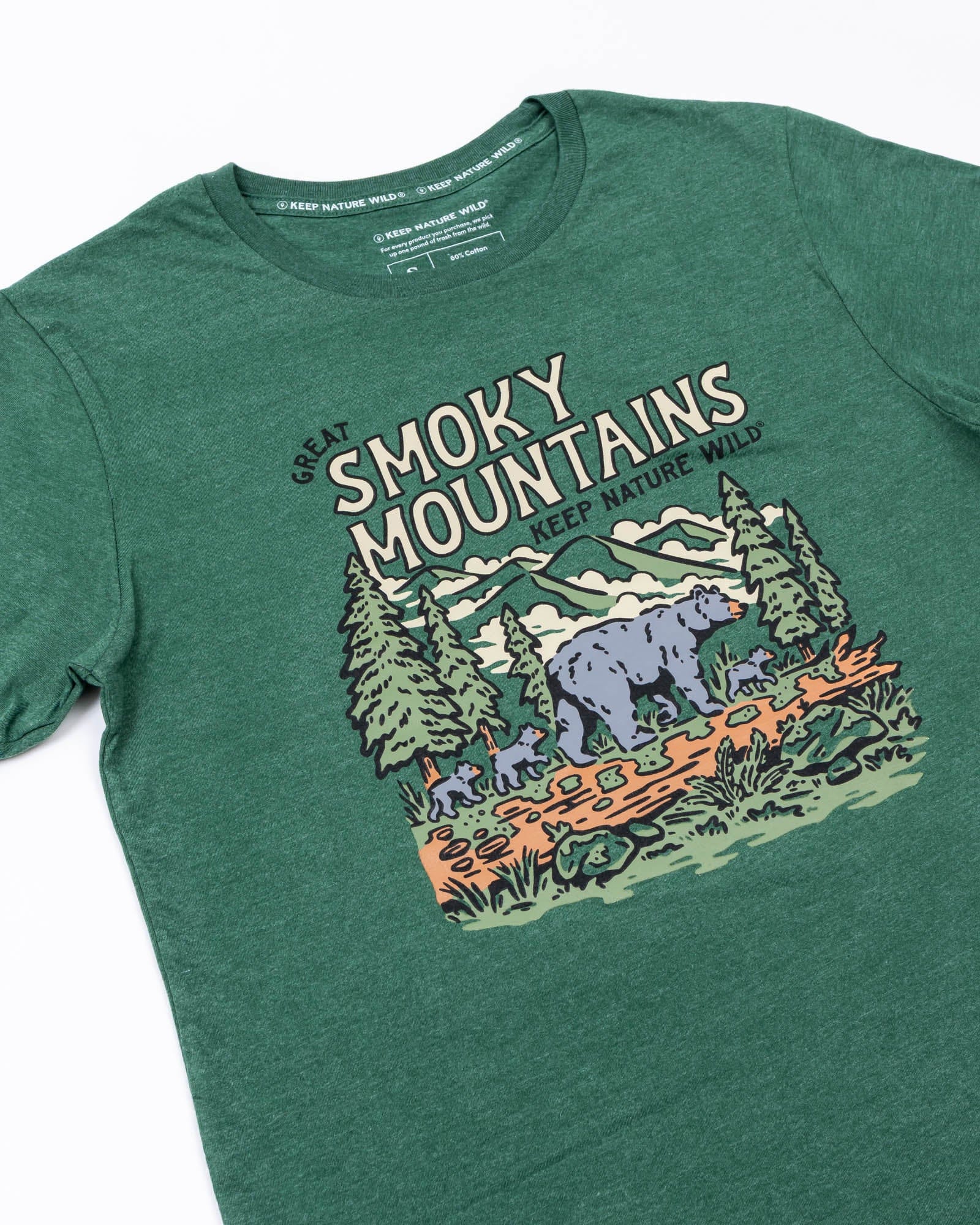 Keep Nature Wild Tee Smoky Mountain Bears Unisex Tee | Heather Forest