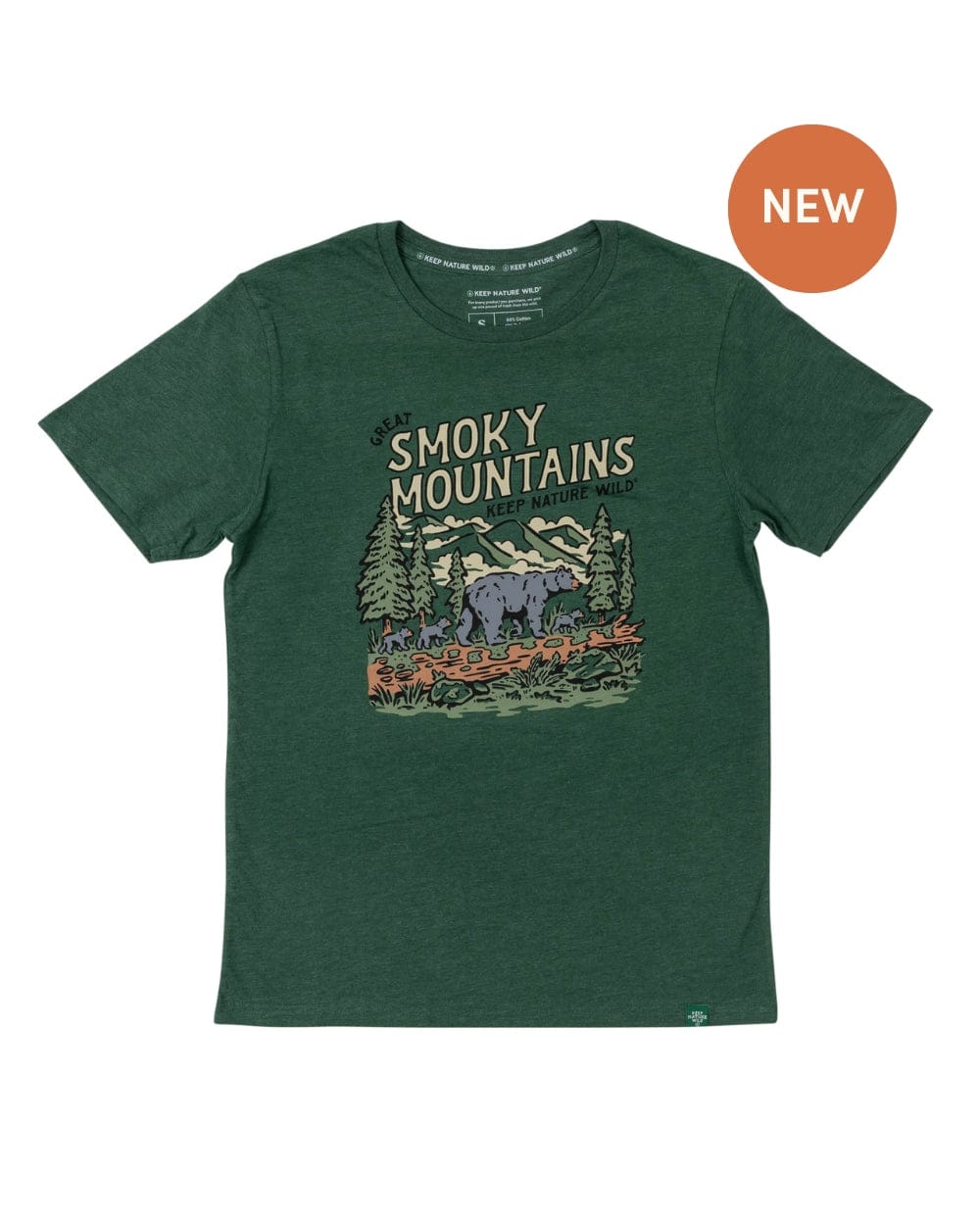 Keep Nature Wild Tee Smoky Mountain Bears Unisex Tee | Heather Forest
