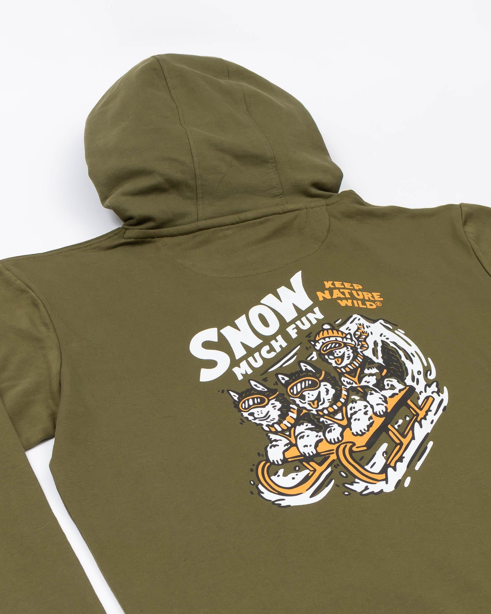 Keep Nature Wild Outerwear Snow Much Fun Pullover Hoodie | Olive
