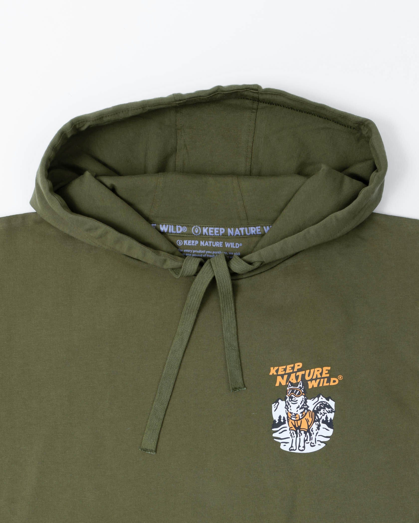 Keep Nature Wild Outerwear Snow Much Fun Pullover Hoodie | Olive