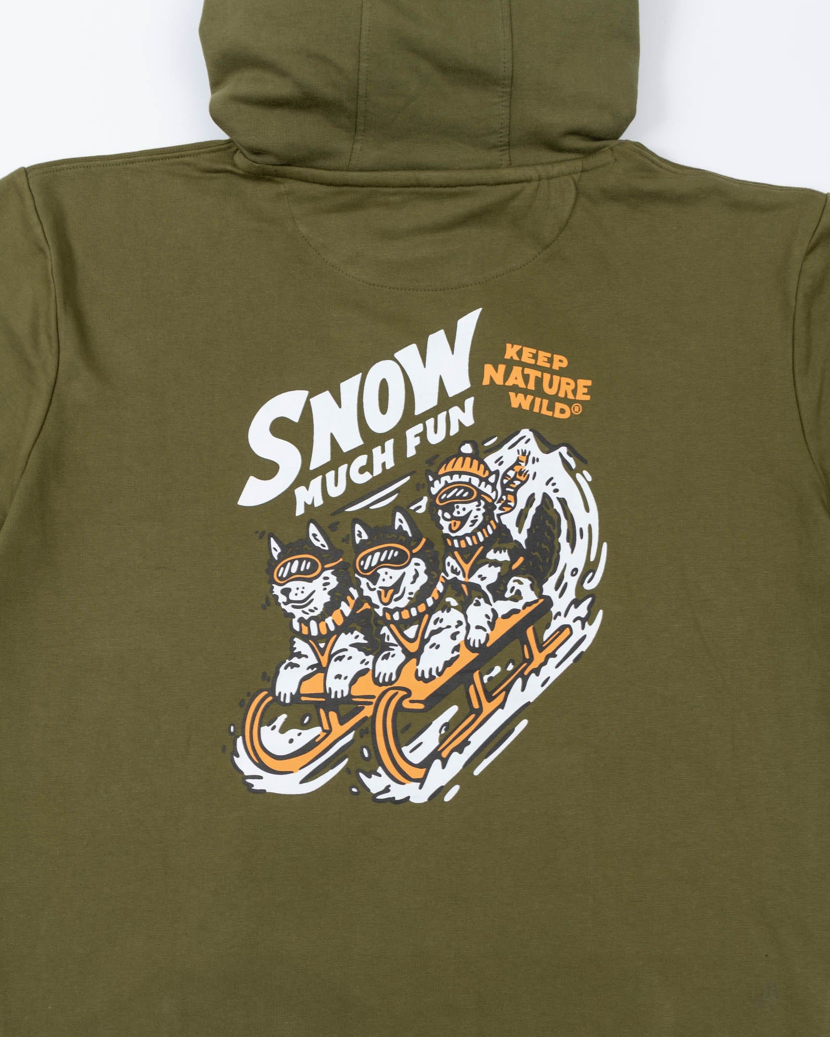 Keep Nature Wild Outerwear Snow Much Fun Pullover Hoodie | Olive