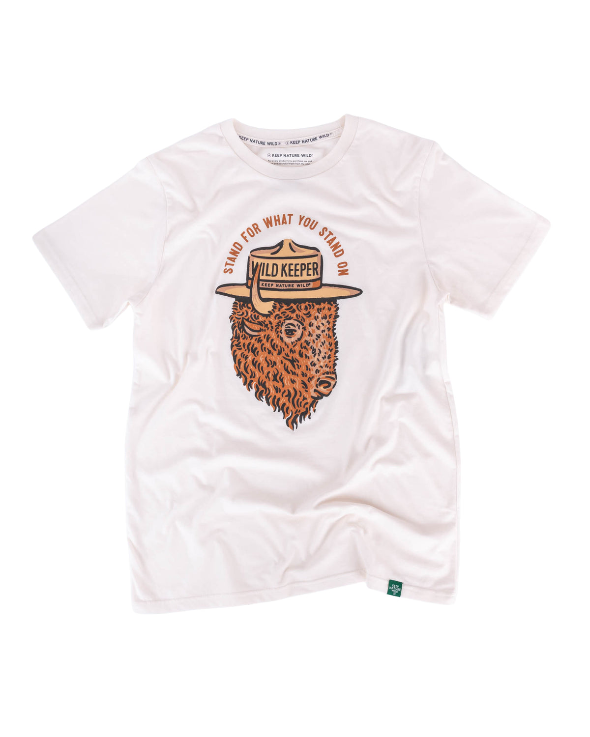 Keep Nature Wild Tee Stand For Bison | Unisex Tee | Natural