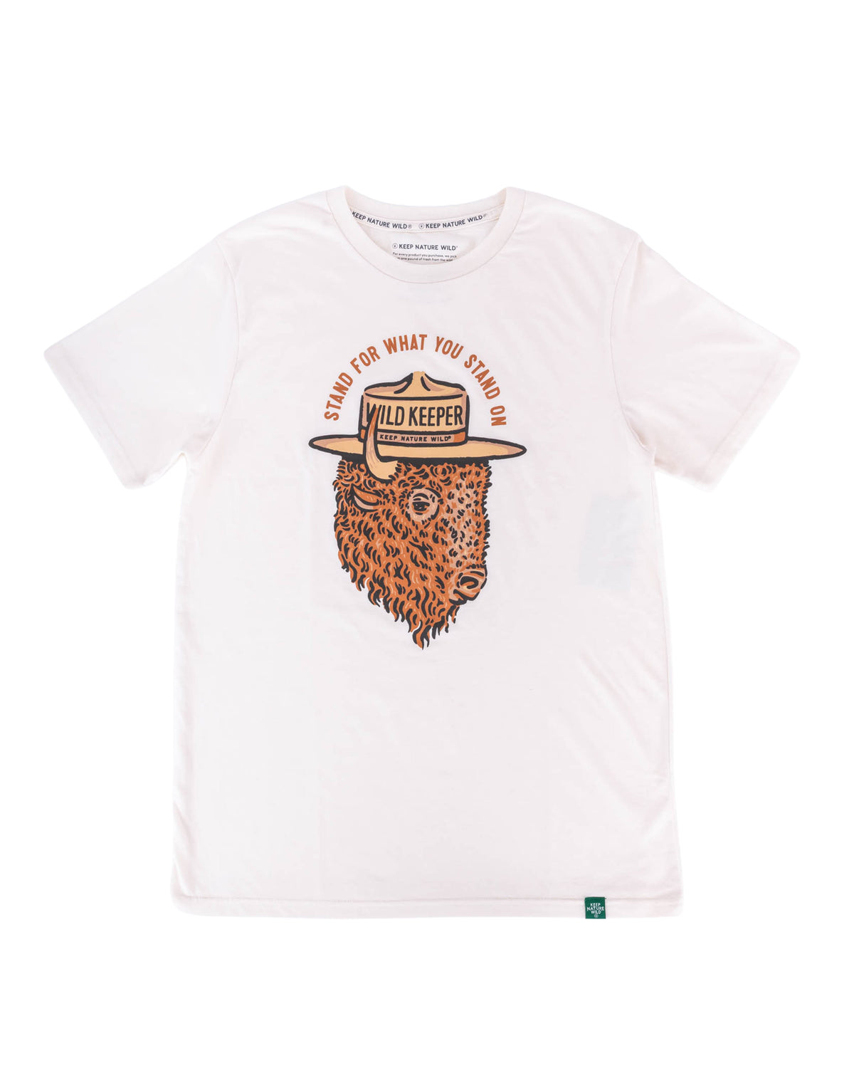 Keep Nature Wild Tee Stand For Bison | Unisex Tee | Natural