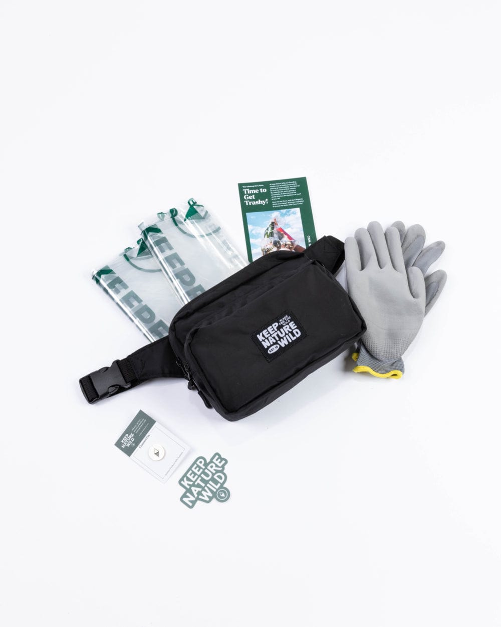 Keep Nature Wild WKA Gear Standard Fanny Pack Cleanup Kit | Black (WKA Gear)