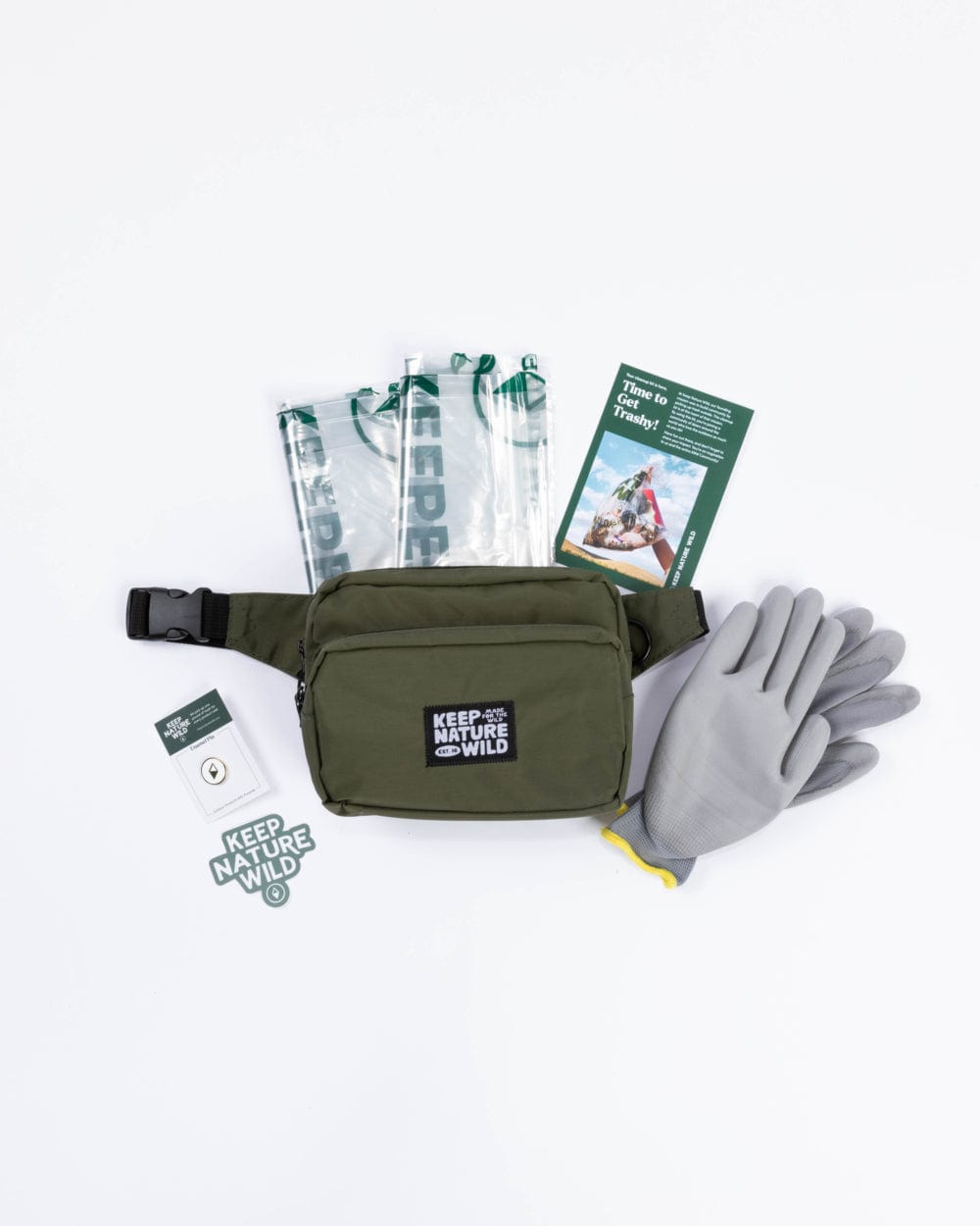 Keep Nature Wild WKA Gear Standard Fanny Pack Cleanup Kit | Olive (WKA Gear)