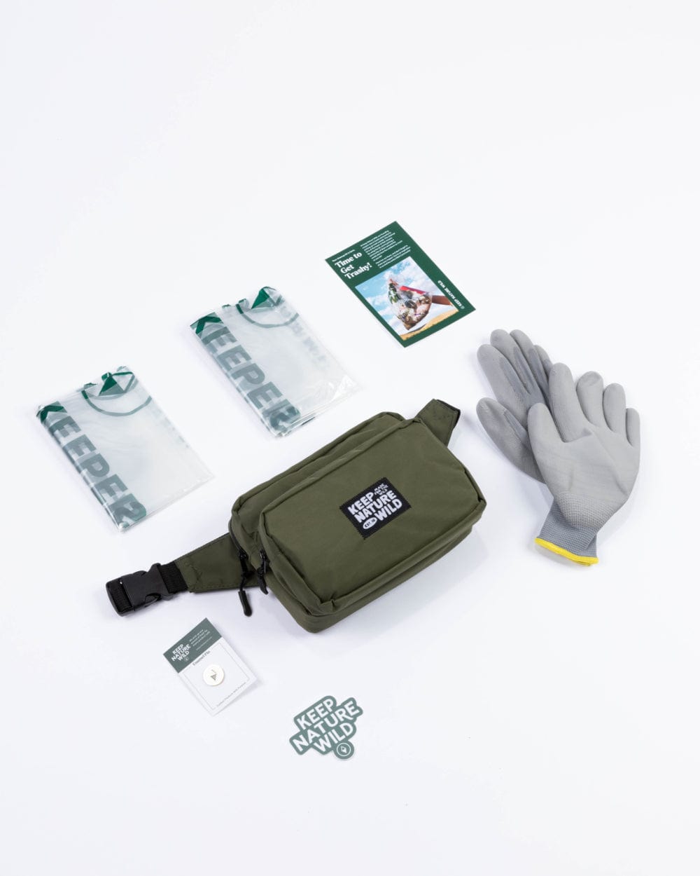 Keep Nature Wild WKA Gear Standard Fanny Pack Cleanup Kit | Olive (WKA Gear)