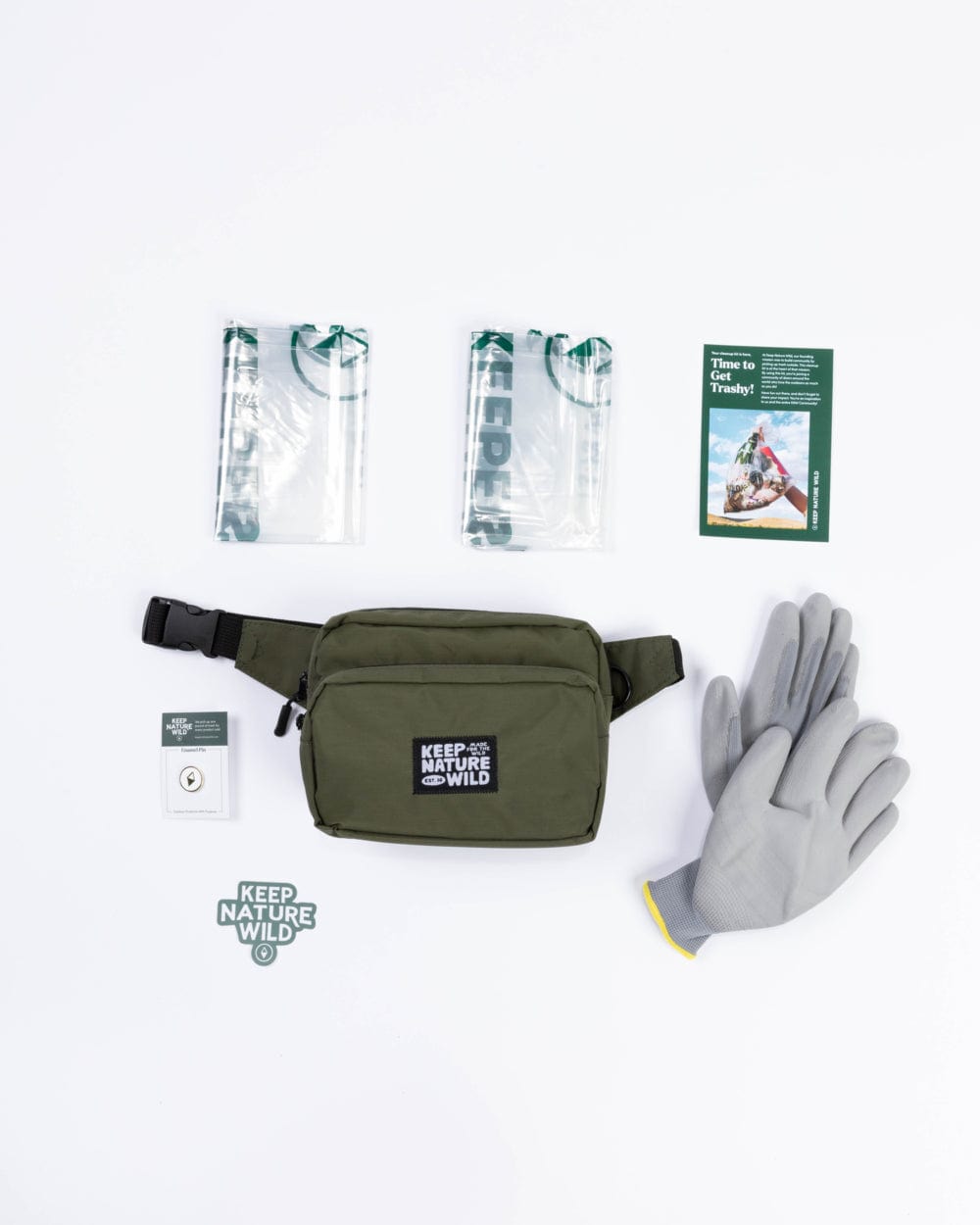 Keep Nature Wild WKA Gear Standard Fanny Pack Cleanup Kit | Olive (WKA Gear)