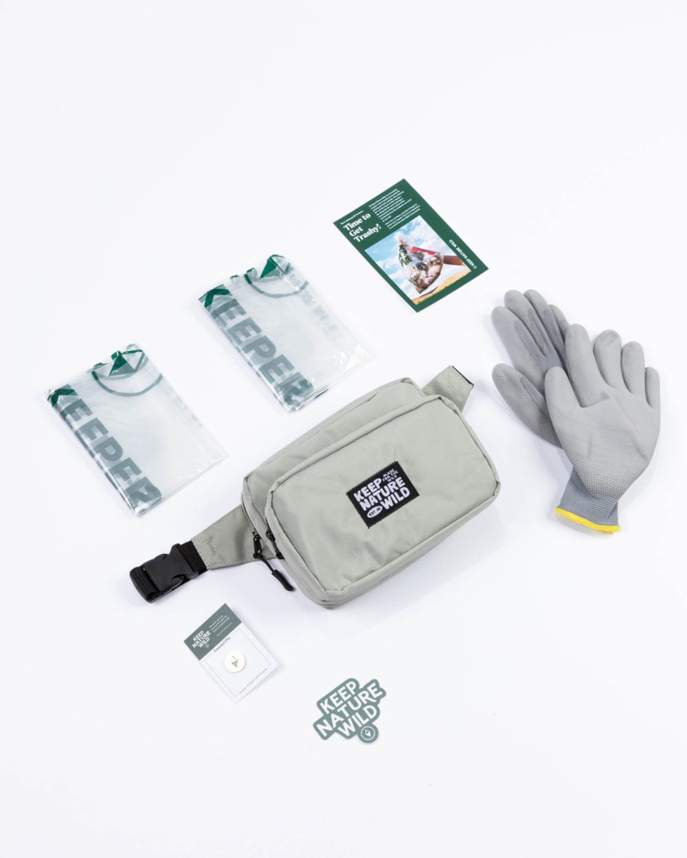 Keep Nature Wild WKA Gear Standard Fanny Pack Cleanup Kit | Stone (WKA Gear)