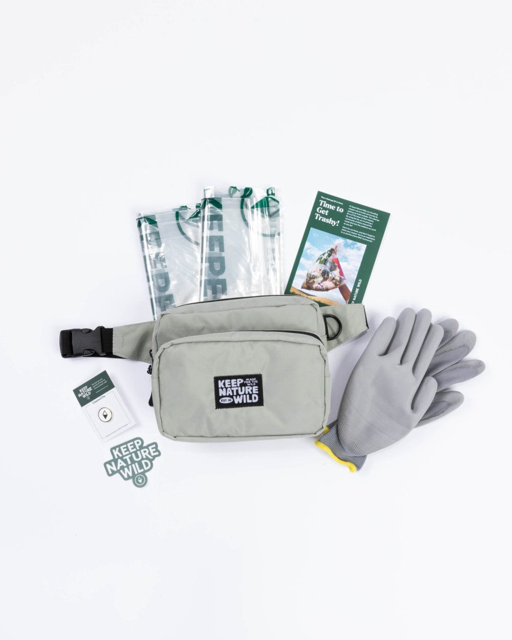 Keep Nature Wild WKA Gear Standard Fanny Pack Cleanup Kit | Stone (WKA Gear)