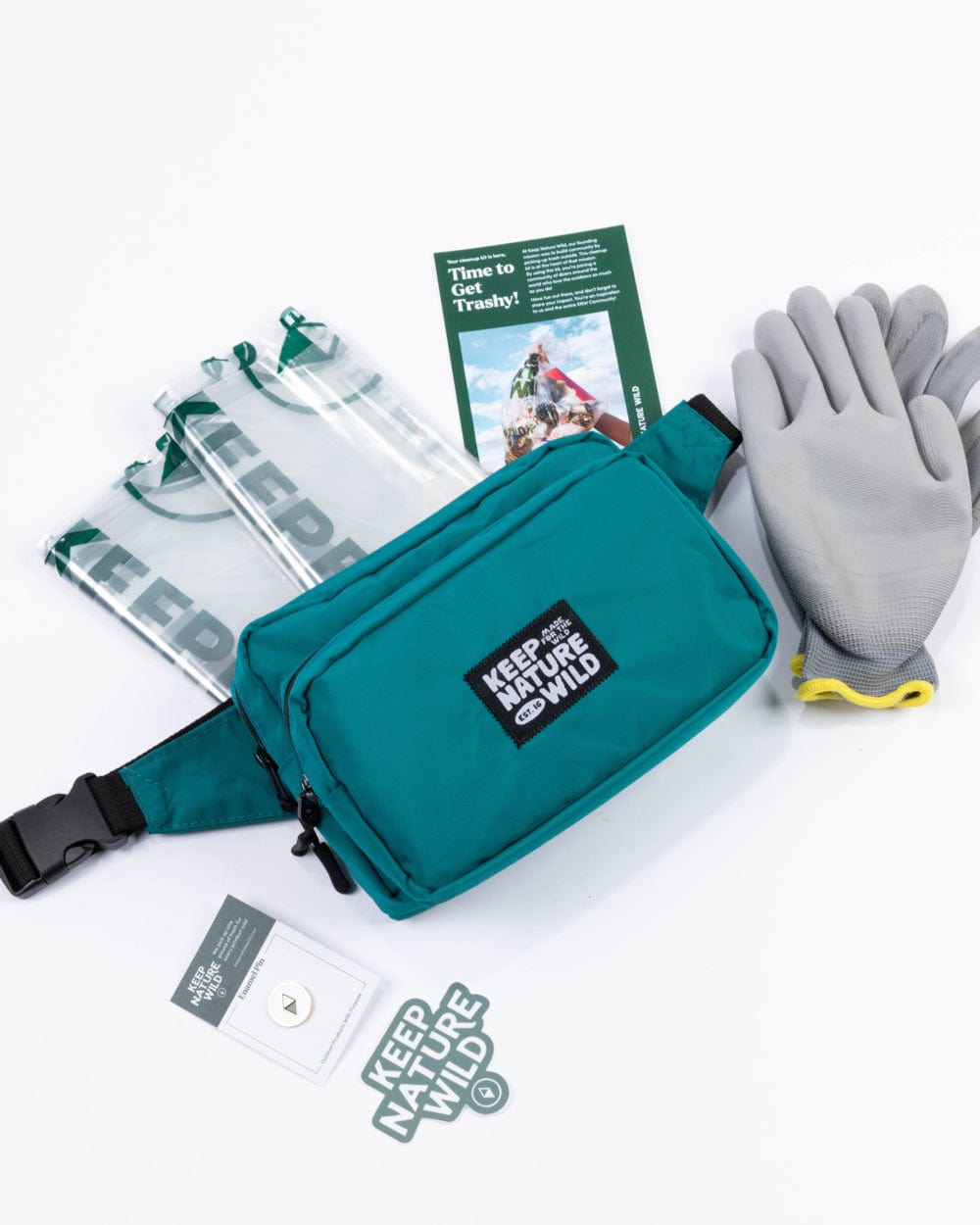 Keep Nature Wild WKA Gear Standard Fanny Pack Cleanup Kit | Teal (WKA Gear)