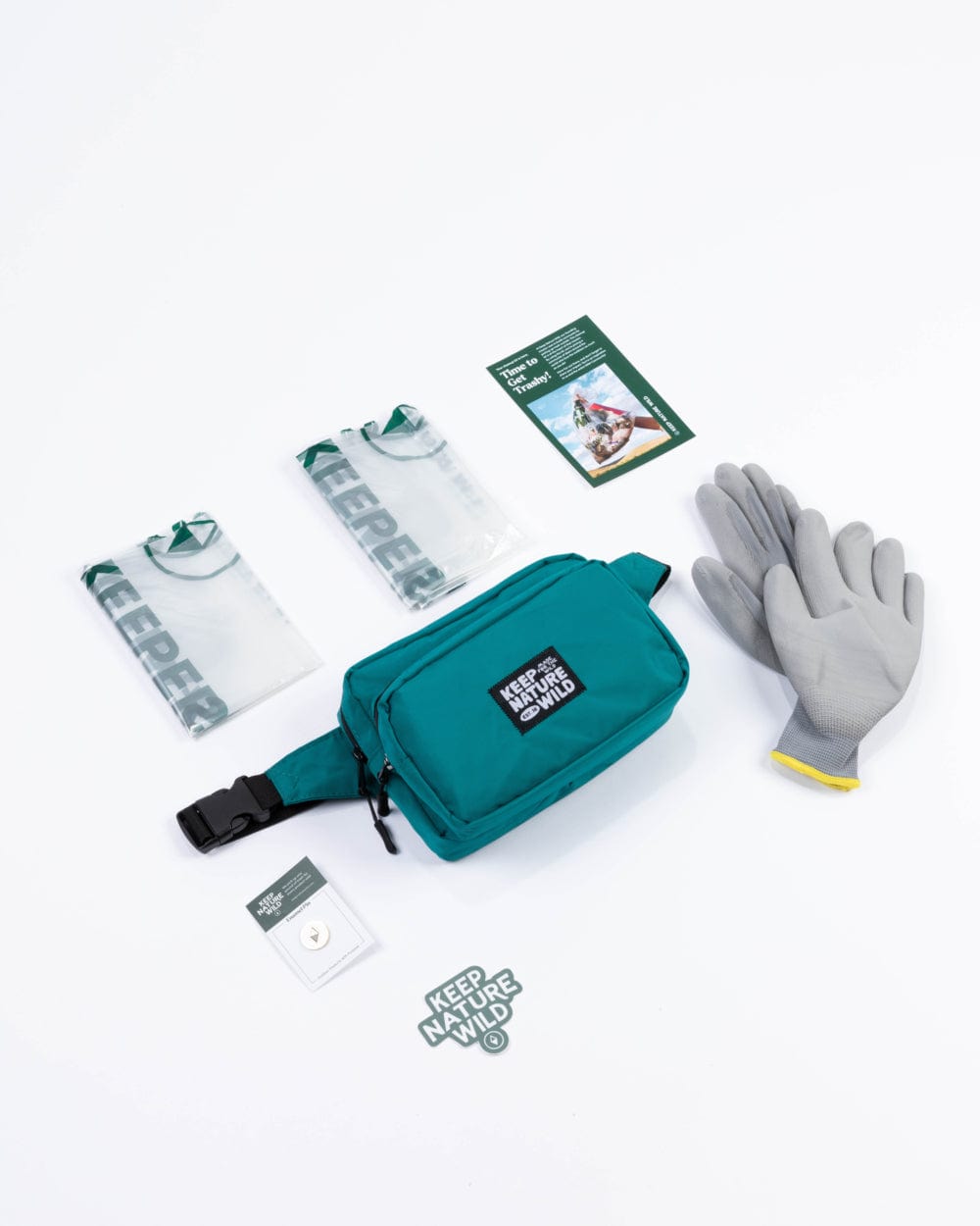 Keep Nature Wild WKA Gear Standard Fanny Pack Cleanup Kit | Teal (WKA Gear)