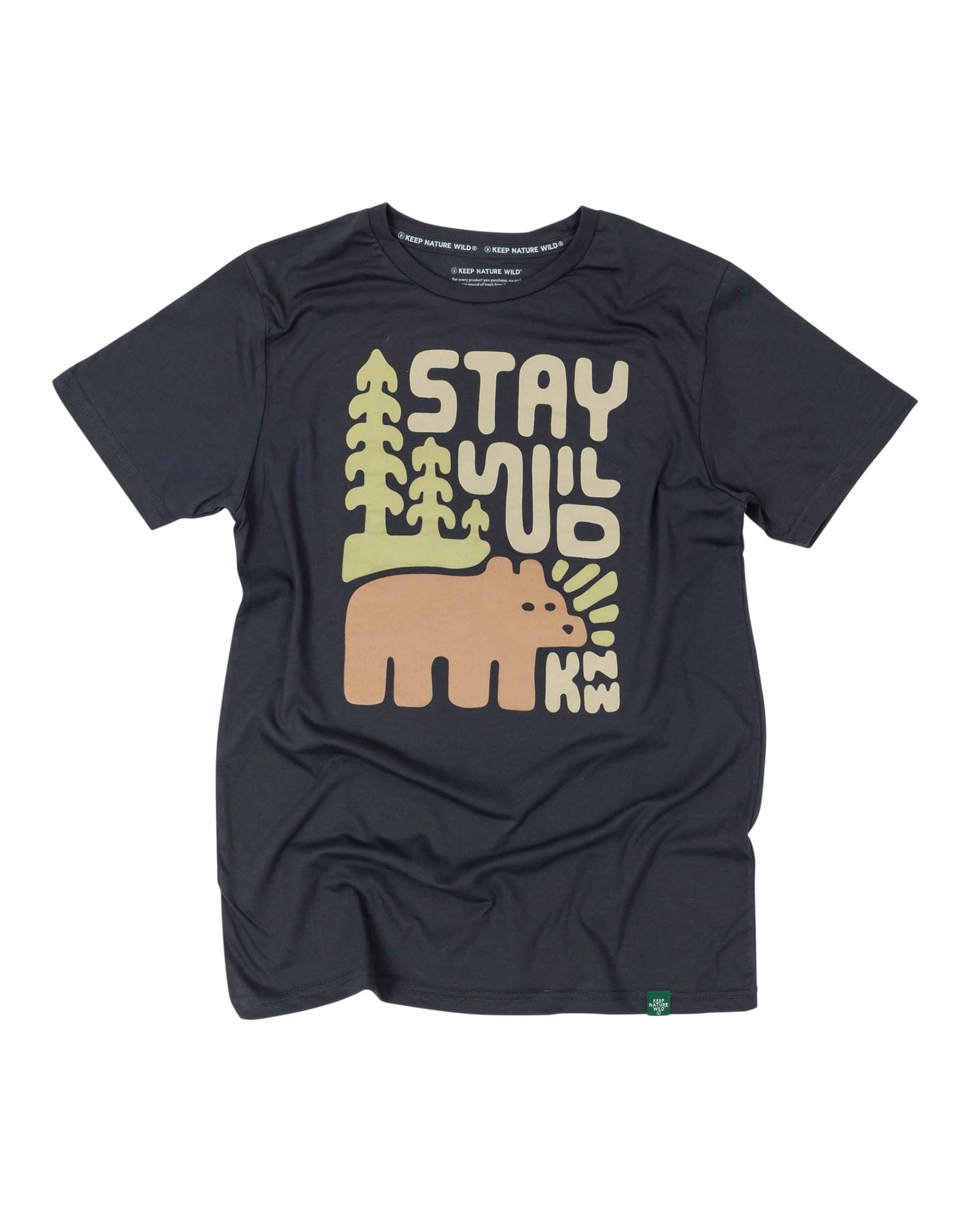 Keep Nature Wild Tee Stay Wild Grizzly Unisex Tee | Coal