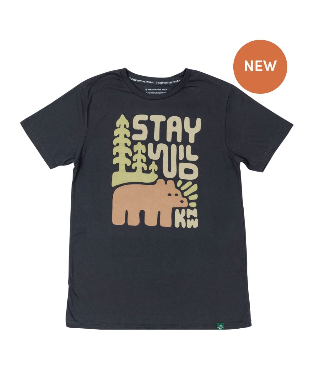 Keep Nature Wild Tee Stay Wild Grizzly Unisex Tee | Coal