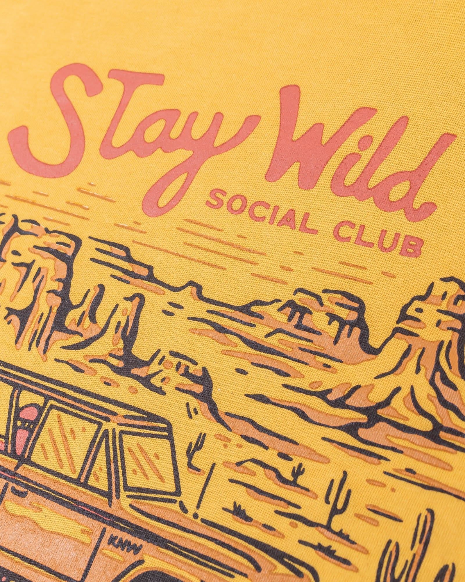 Keep Nature Wild Tee Stay Wild Social Club Unisex Tee | Mustard