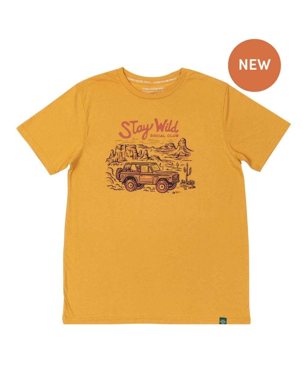 Keep Nature Wild Tee Stay Wild Social Club Unisex Tee | Mustard
