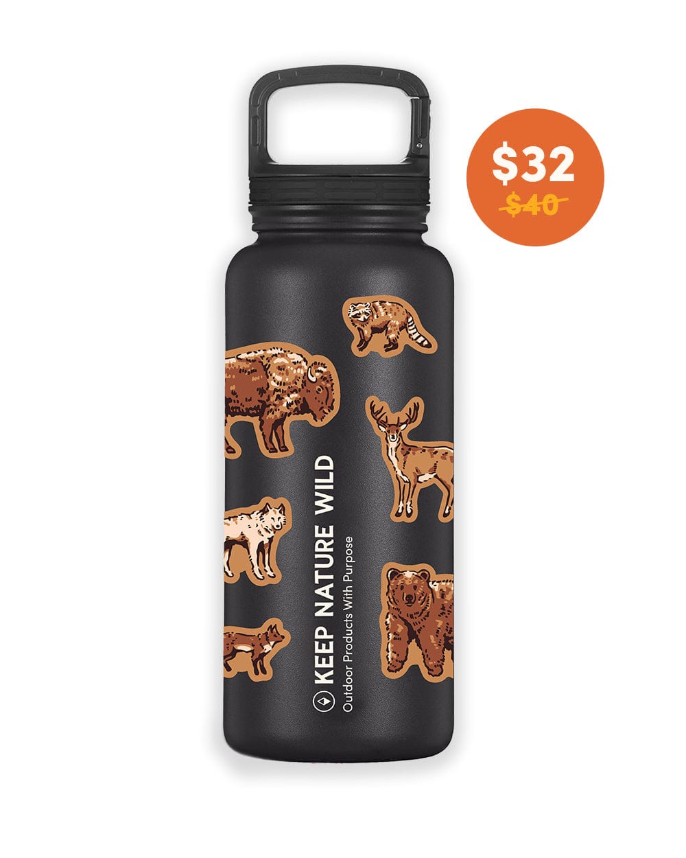 Keep Nature Wild Water Bottle + Sticker Pack Bundle | Night Sky
