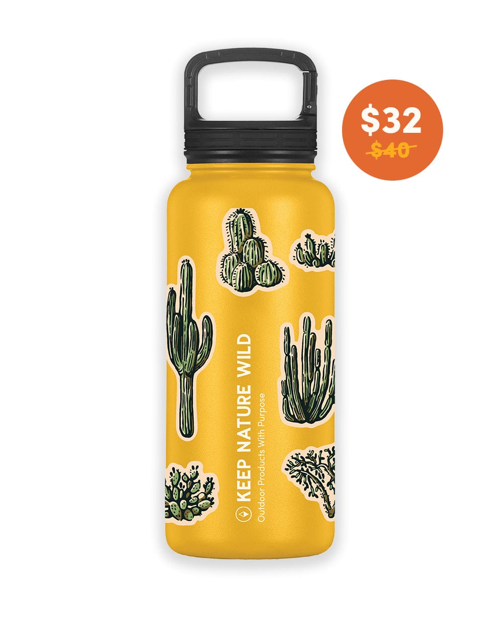 Keep Nature Wild Water Bottle + Sticker Pack Bundle | Tucson Sun