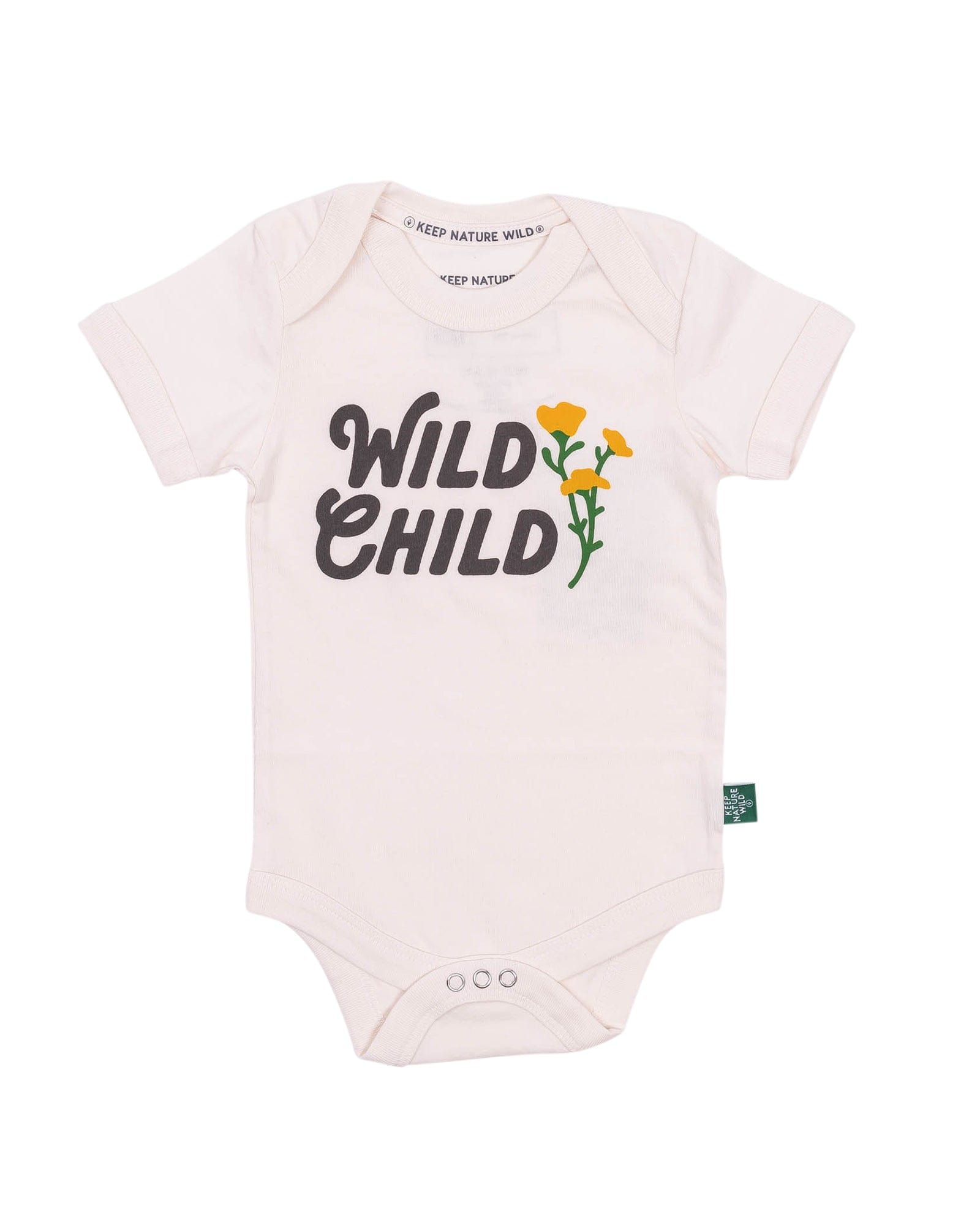 Keep Nature Wild Kids Wild Child Baby Bodysuit | Heather Natural