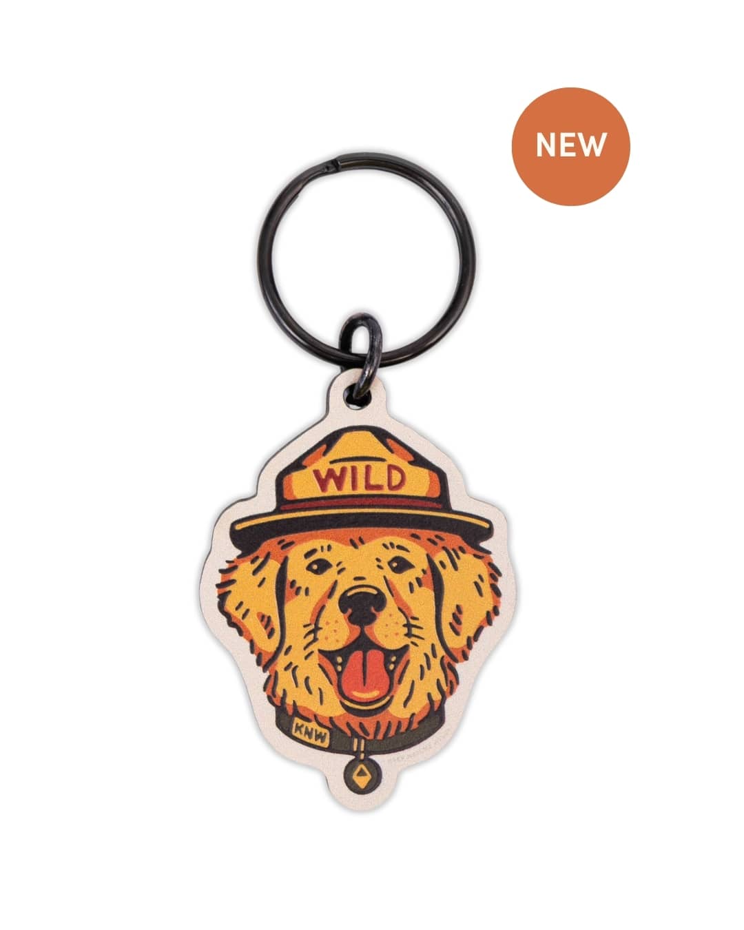 Keep Nature Wild Key Ring Wild Dog | Wood Key Ring