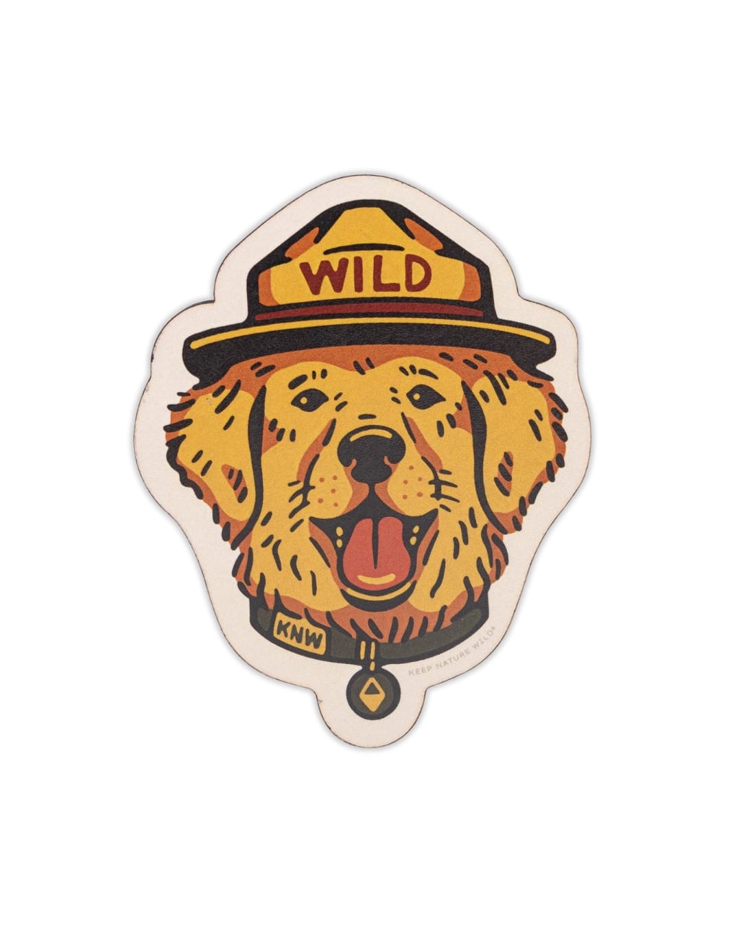 Keep Nature Wild Magnet Wild Dog | Wood Magnet