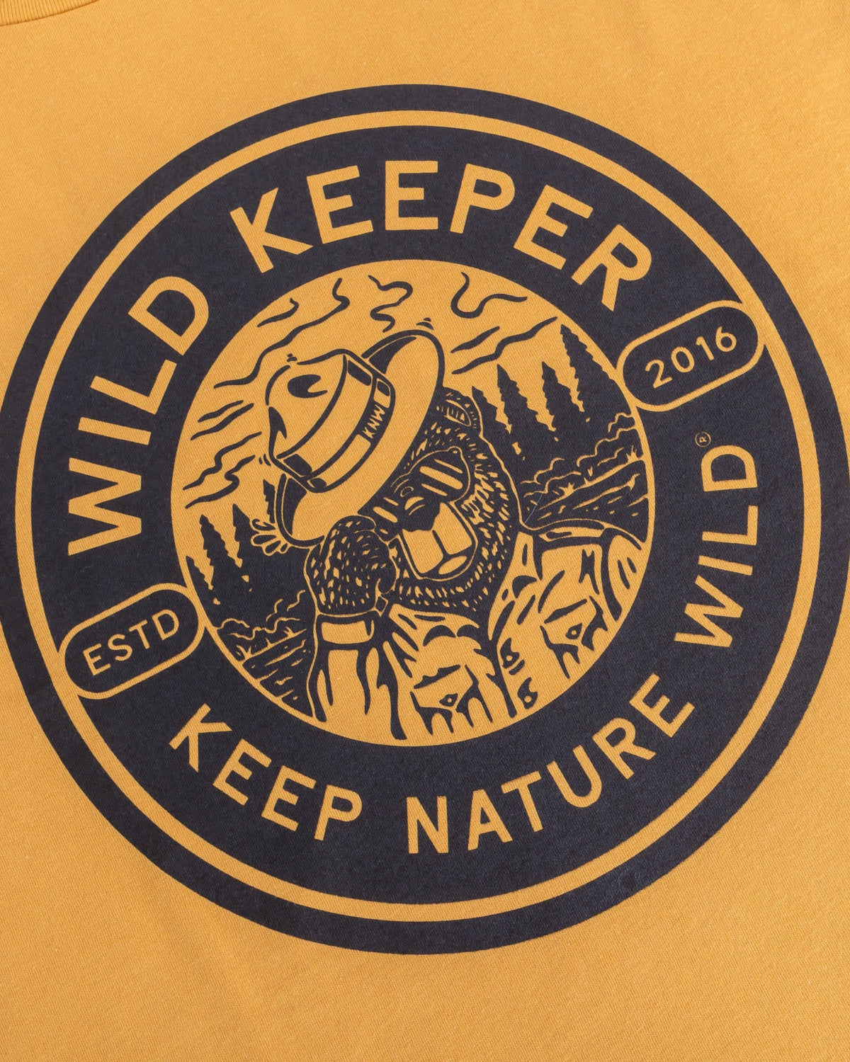 Keep Nature Wild Tee Wild Keeper Bear | Unisex Tee | Mustard