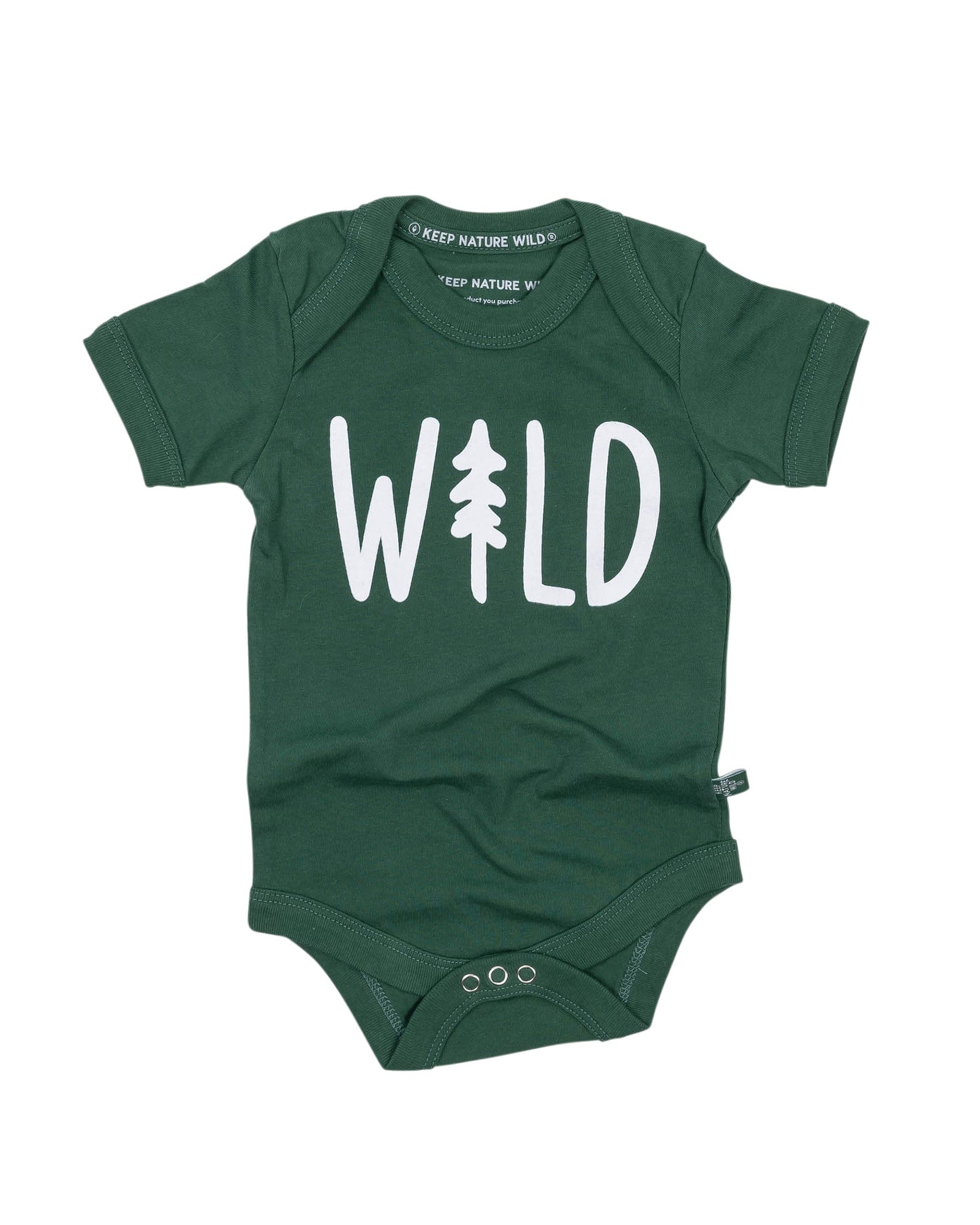 Keep Nature Wild Kids Wild Pine Baby Bodysuit | Heather Forest