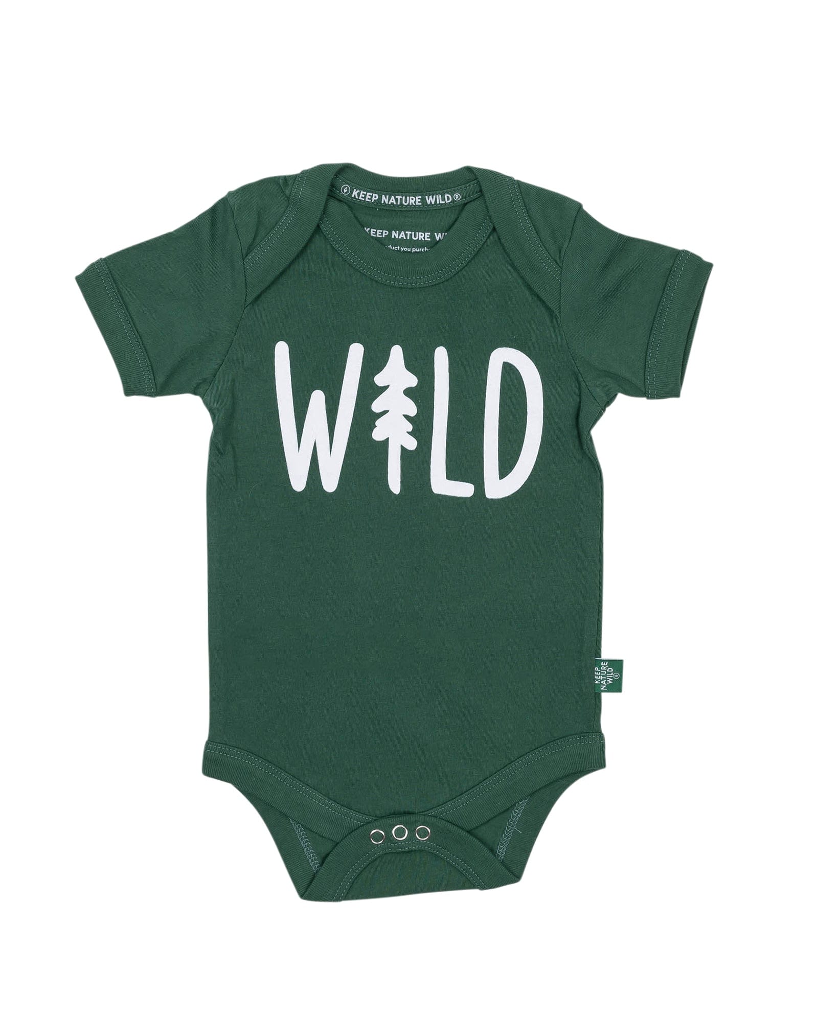 Keep Nature Wild Kids Wild Pine Baby Bodysuit | Heather Forest
