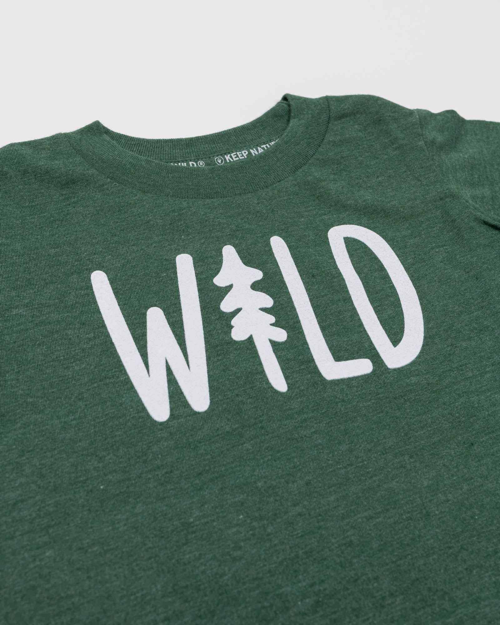 Keep Nature Wild Kids Wild Pine Toddler Tee | Heather Forest