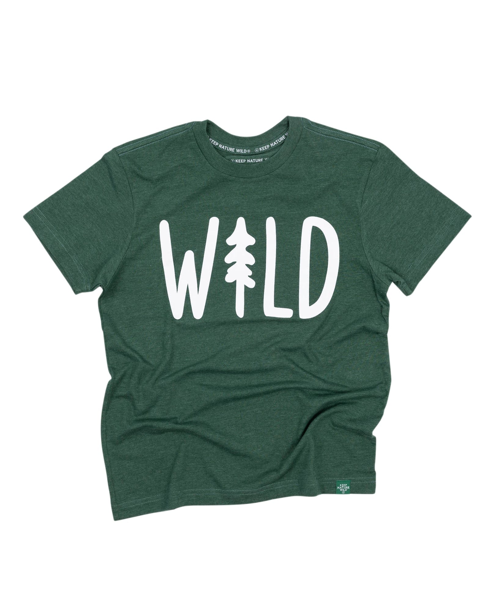Keep Nature Wild Kids Wild Pine Youth Tee | Heather Forest