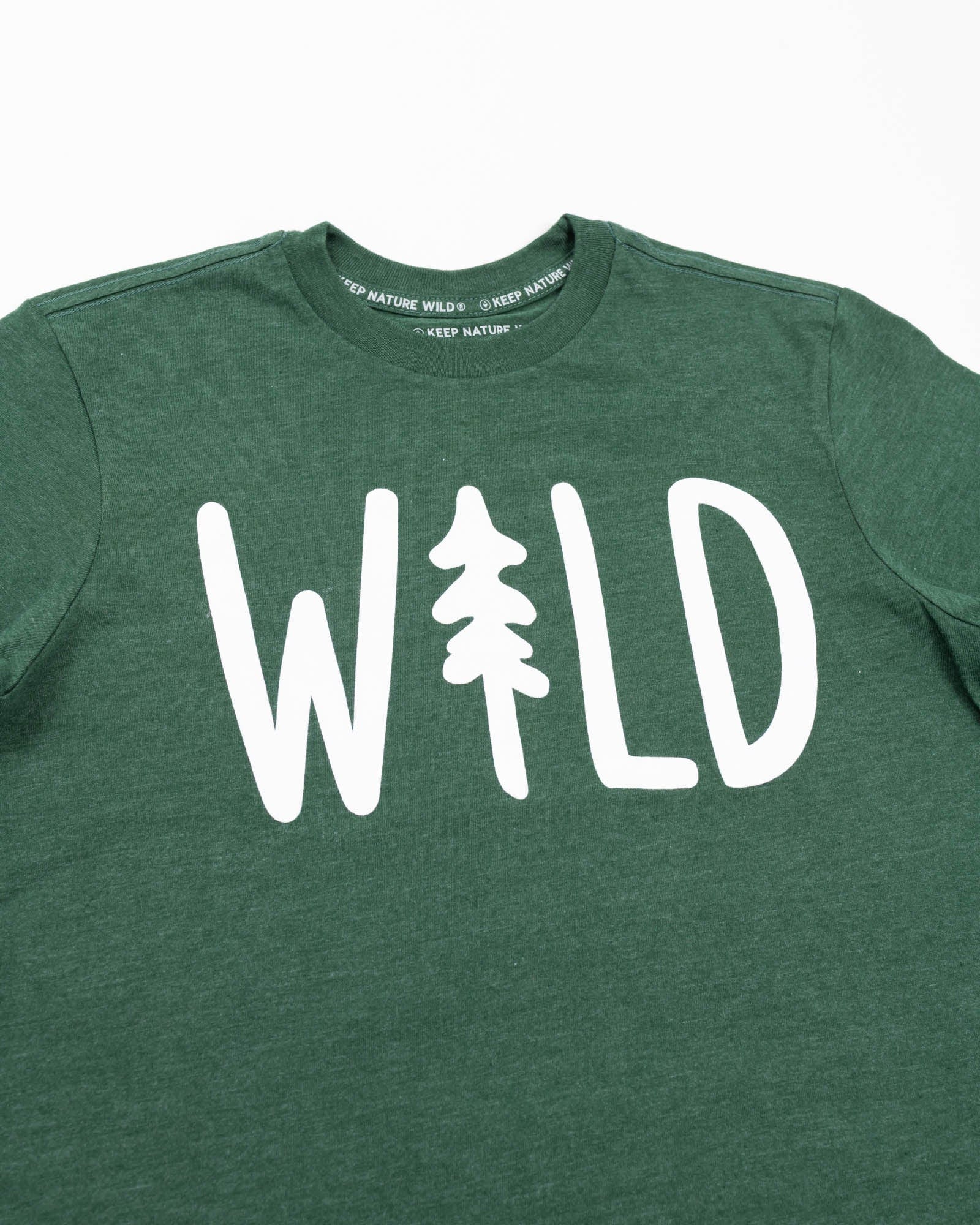 Keep Nature Wild Kids Wild Pine Youth Tee | Heather Forest
