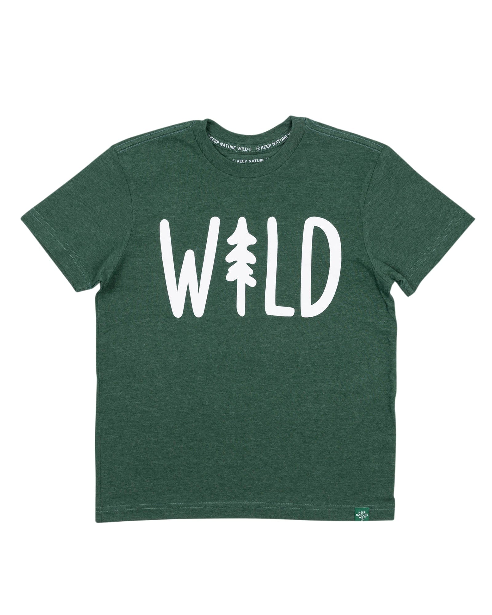 Keep Nature Wild Kids Wild Pine Youth Tee | Heather Forest