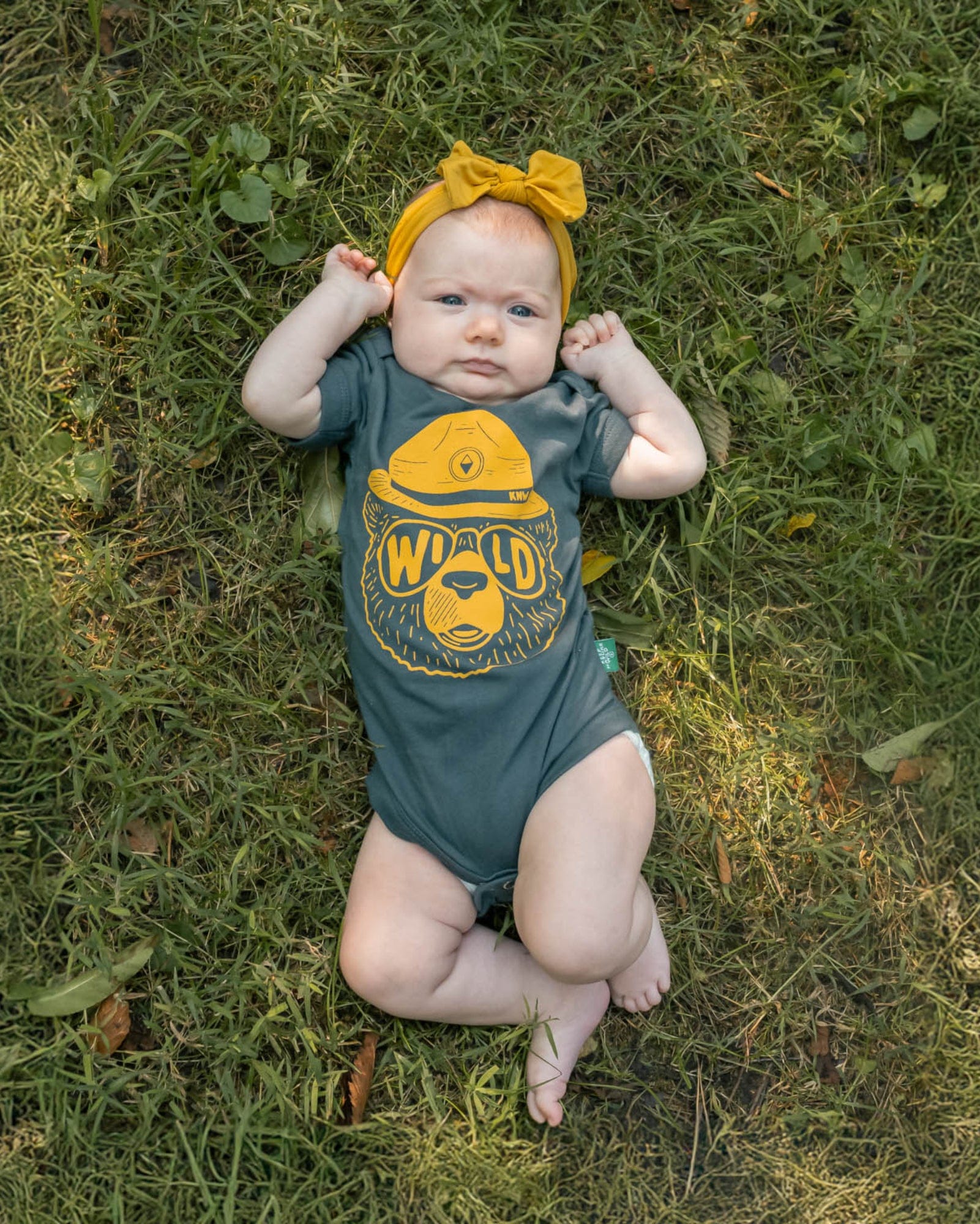 Keep Nature Wild Kids Wildbear Baby Bodysuit | Coal