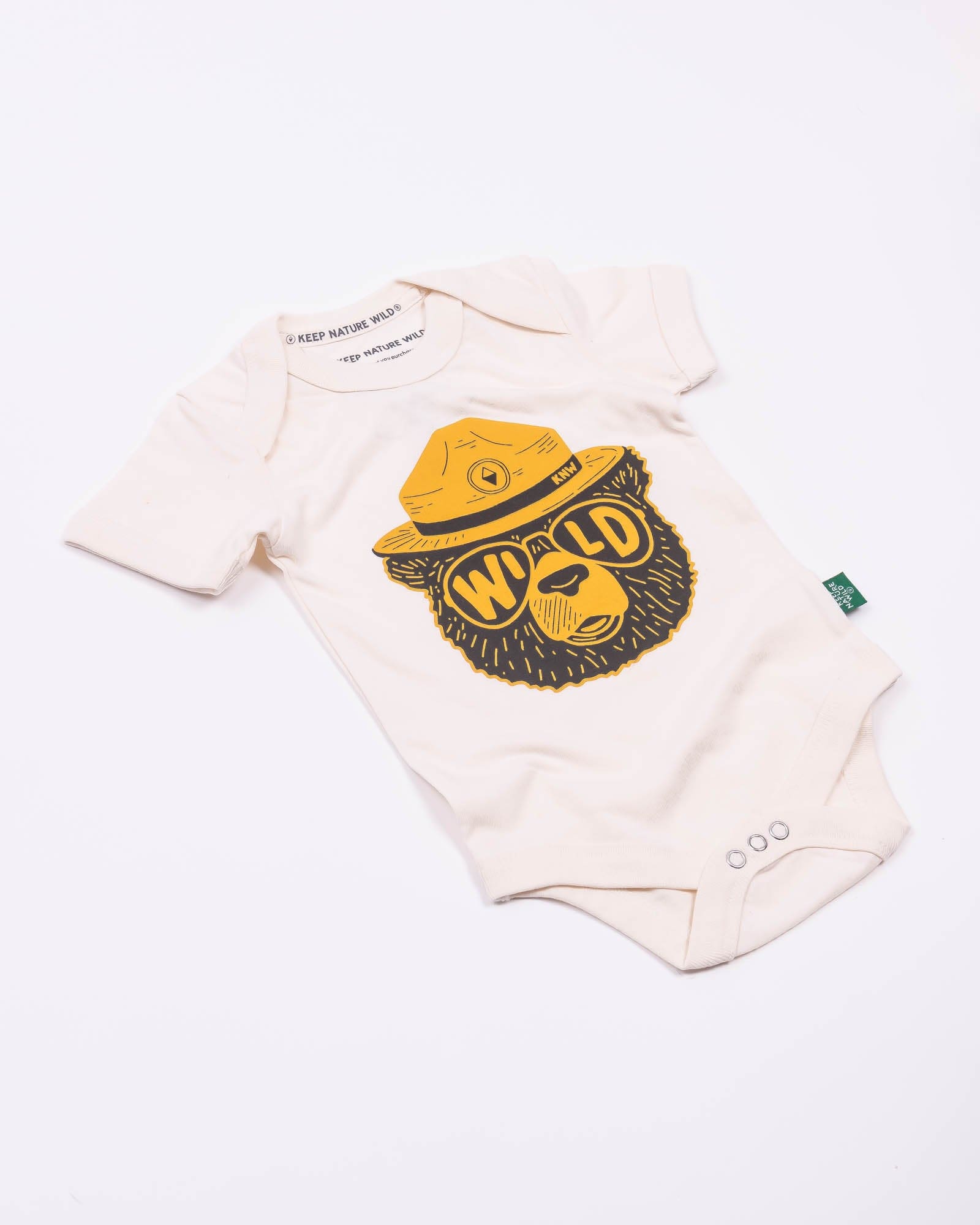 Keep Nature Wild Kids Wildbear Baby Bodysuit | Heather Natural
