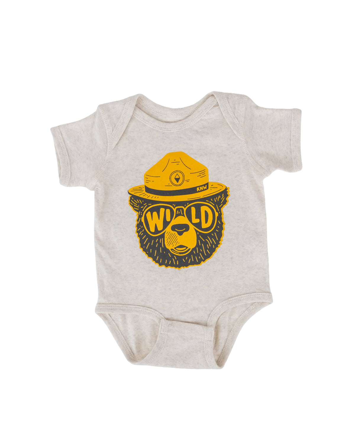Keep Nature Wild Kids Wildbear Baby Bodysuit | Heather Natural