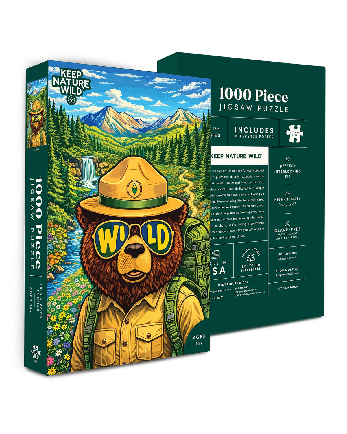 Keep Nature Wild Puzzle Wildbear Puzzle | 18.5 x 27.75" | 1000 Piece