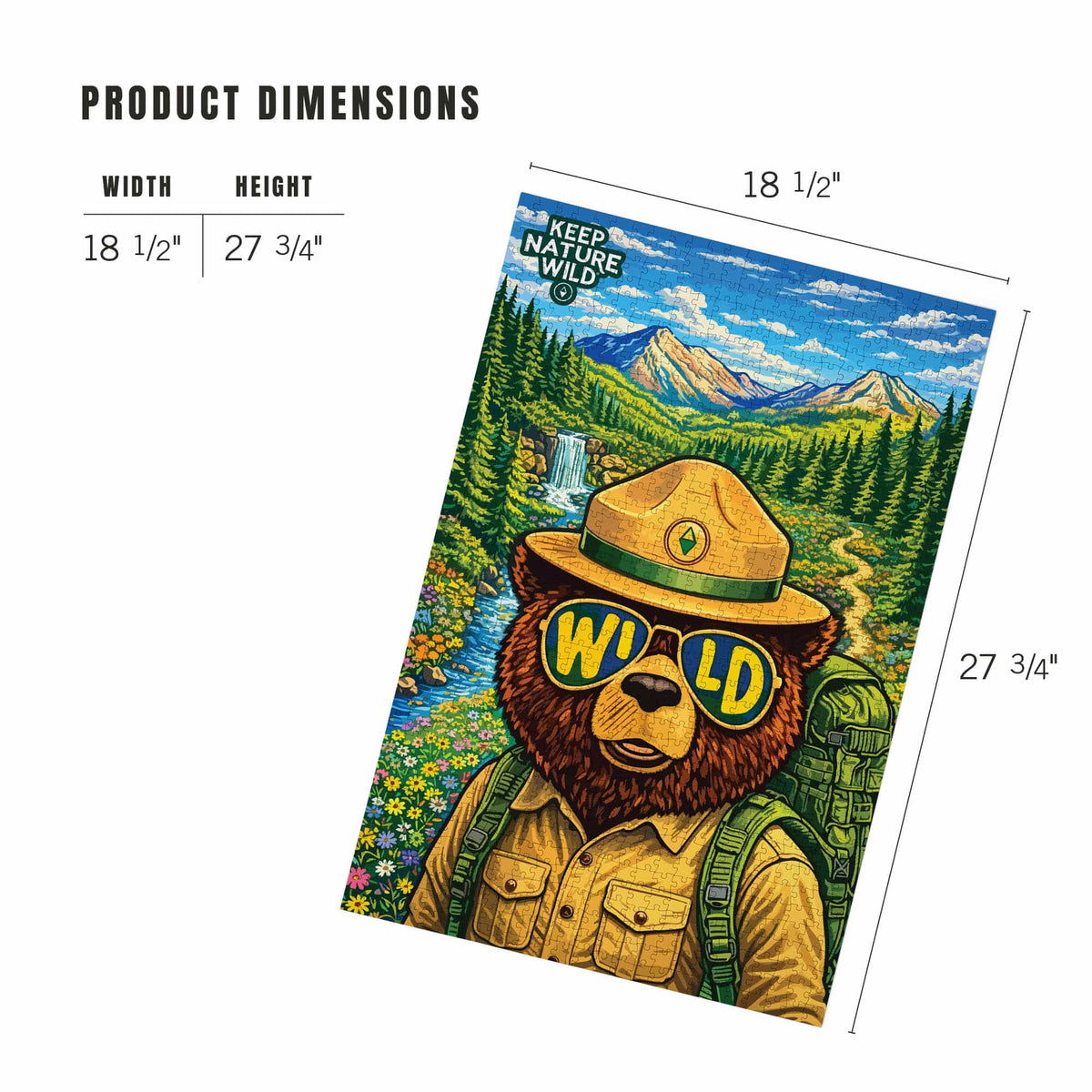 Keep Nature Wild Puzzle Wildbear Puzzle | 18.5 x 27.75" | 1000 Piece