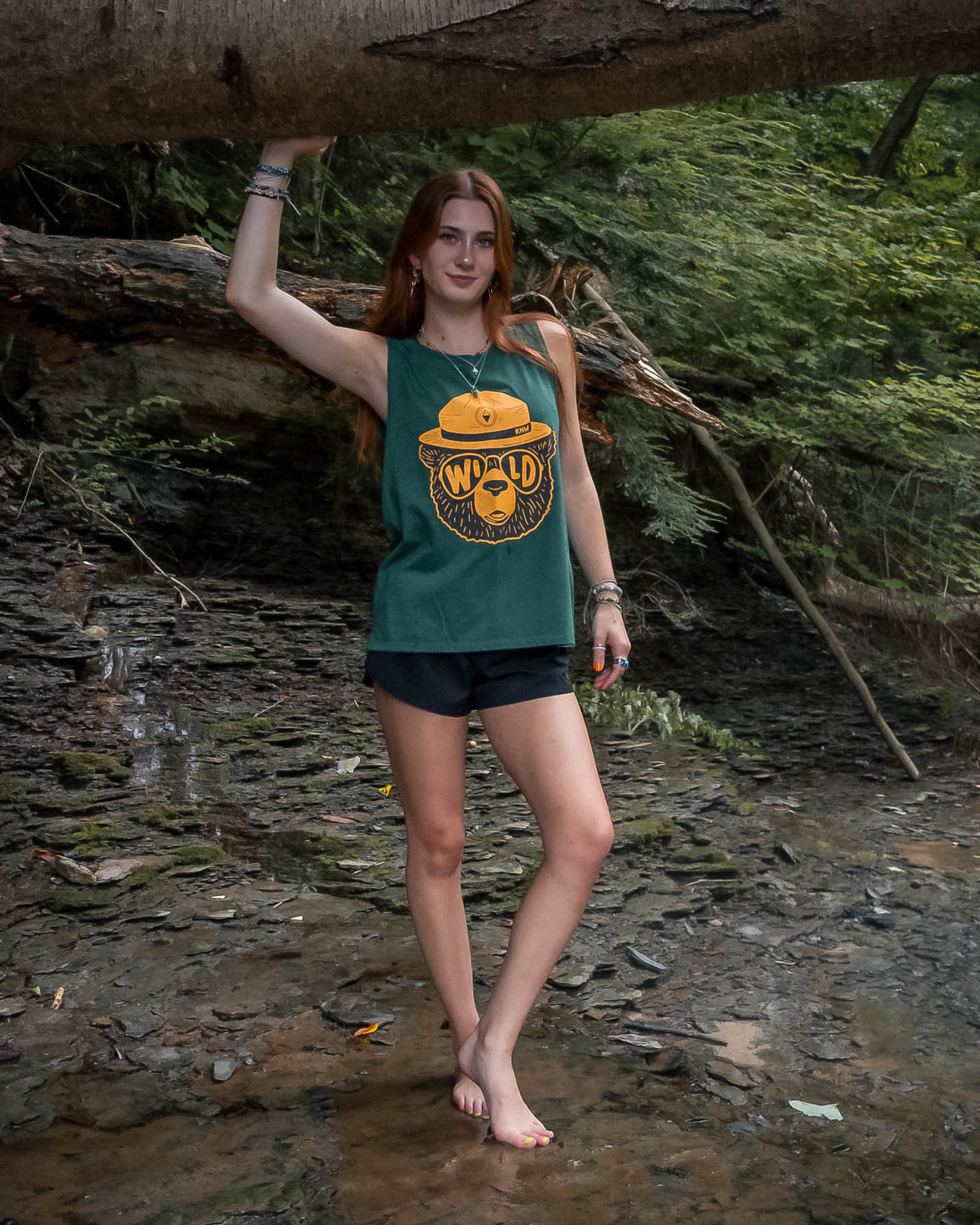 Keep Nature Wild Tank Wildbear Women's Muscle Tank | Heather Forest