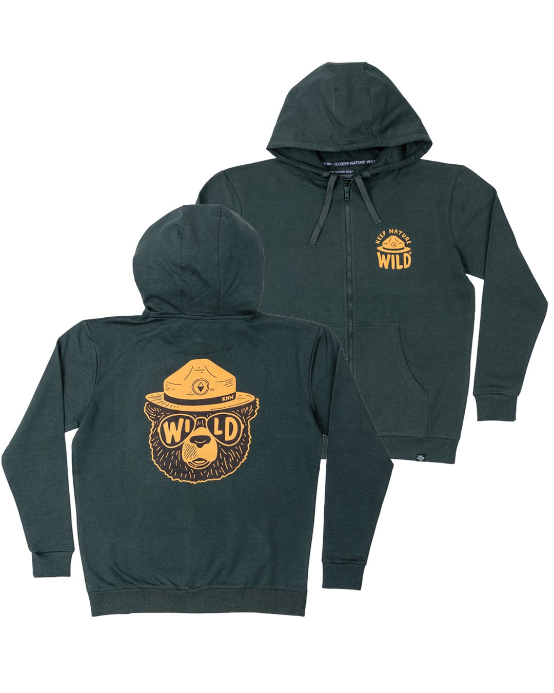 Keep Nature Wild Outerwear Wildbear Zip-Up Hoodie | Heather Forest
