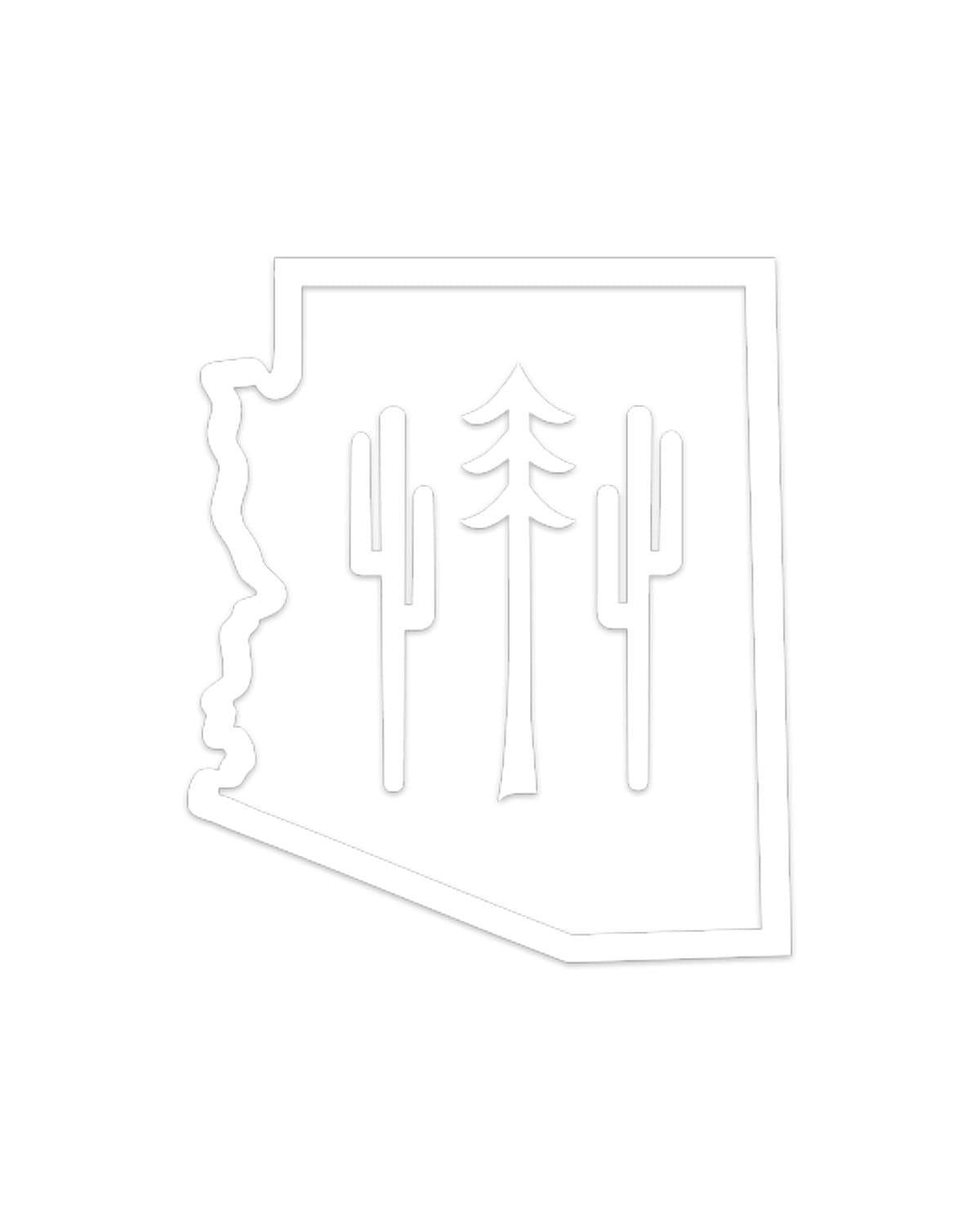 Classic AZ Decal | White • State Forty Eight