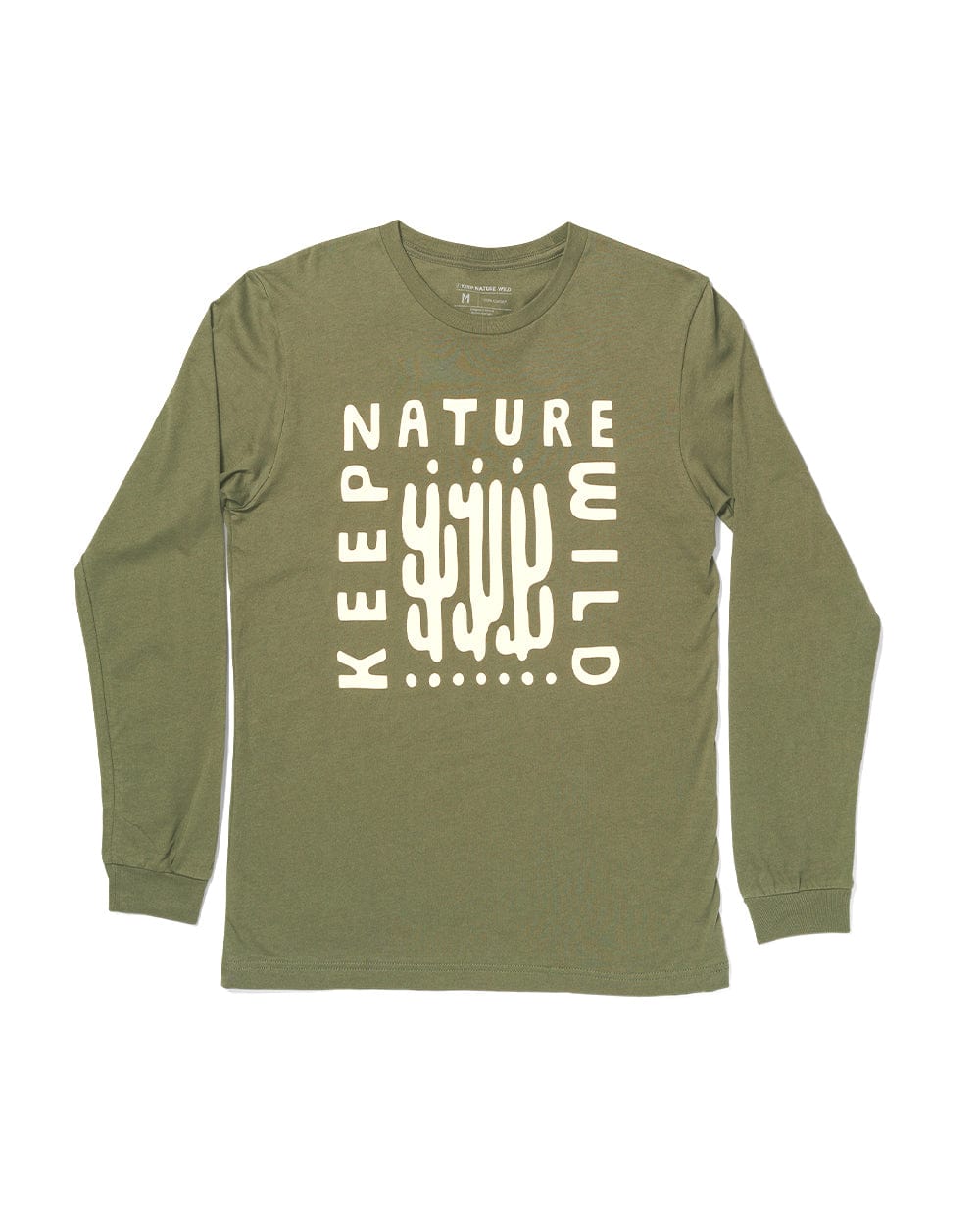 Keep Nature Wild Long Sleeve Cactus Buds Unisex Long Sleeve | Olive